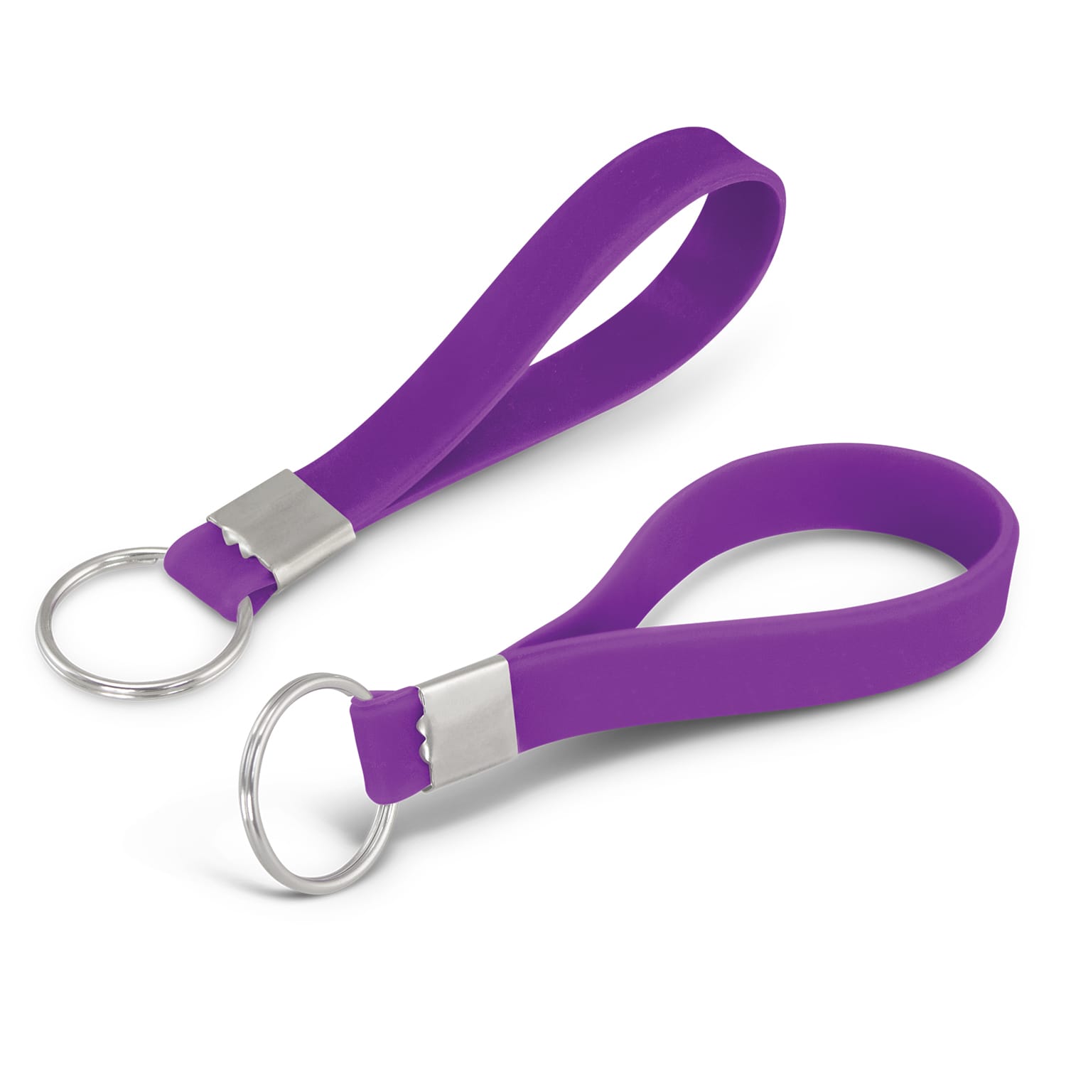 Silicone Key Ring - Embossed - 118672 Image Purple