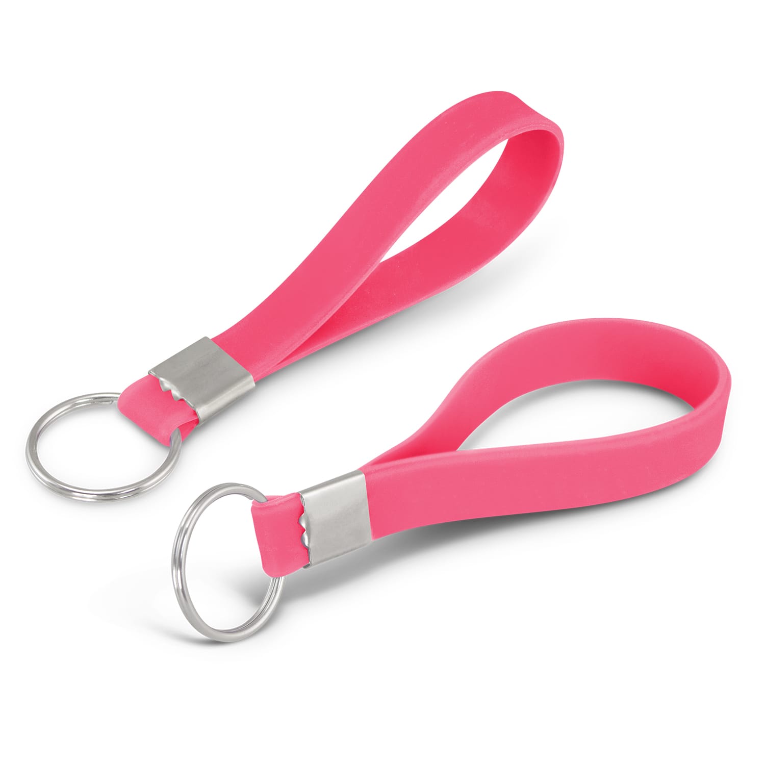 Silicone Key Ring - Embossed - 118672 Image Pink