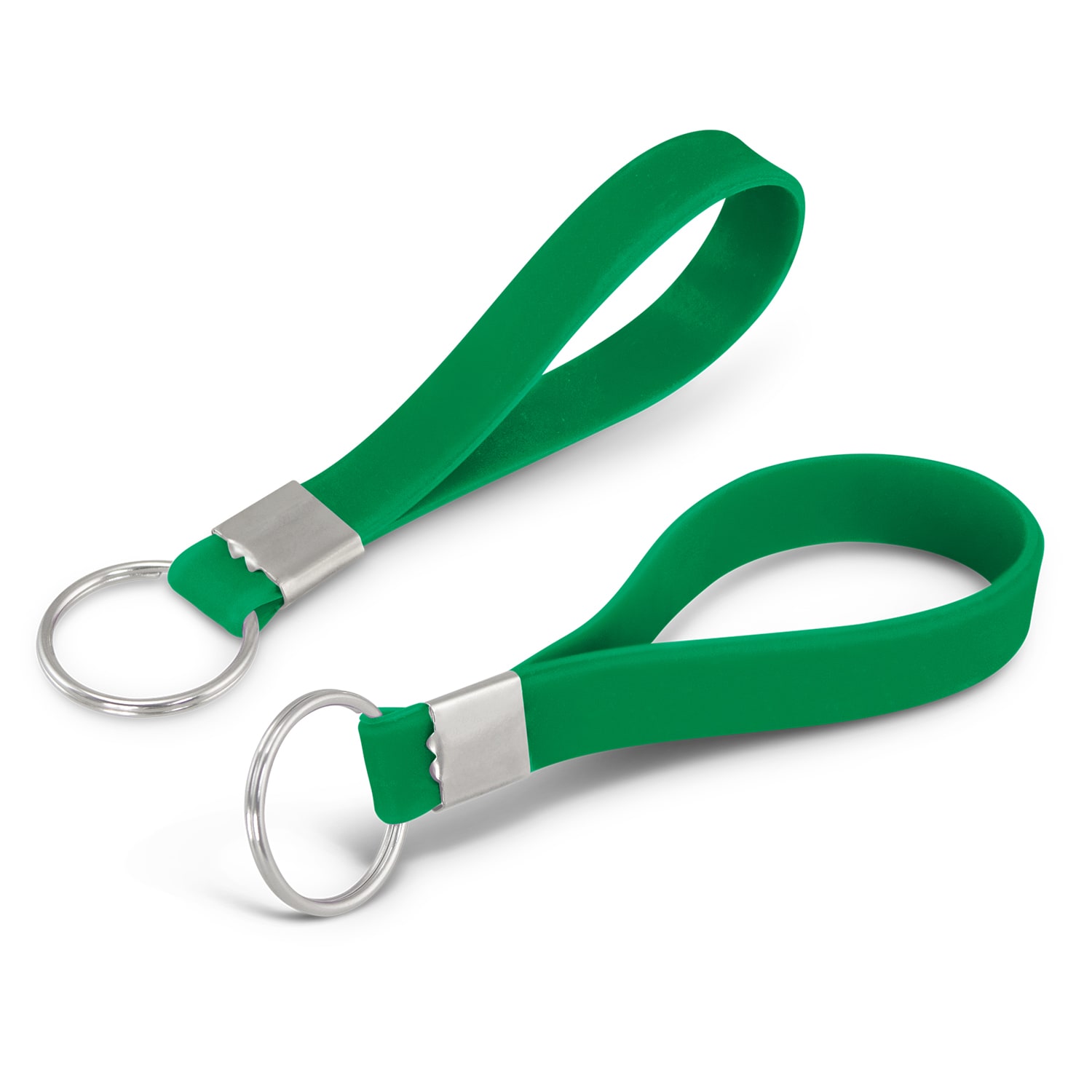 Silicone Key Ring - Embossed - 118672 Image Dark Green