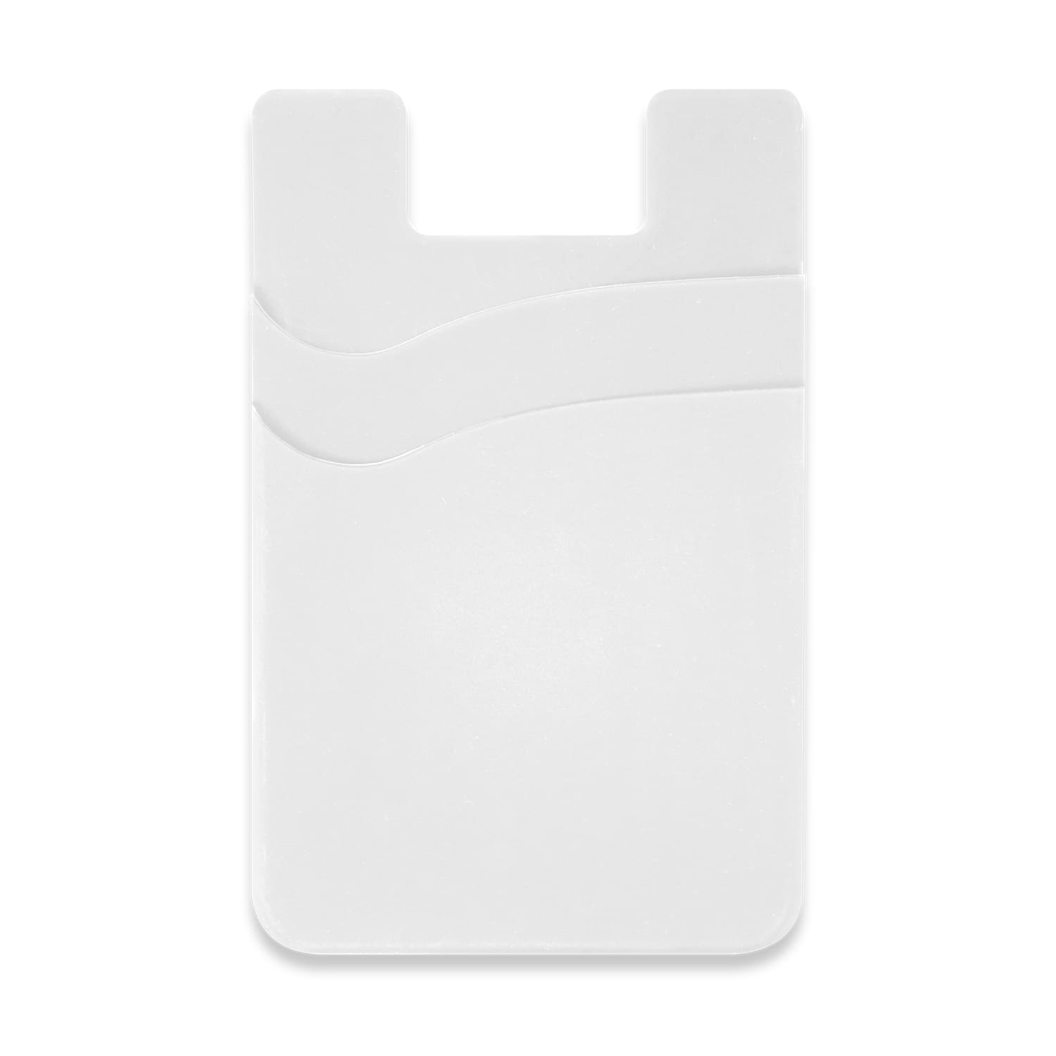 Dual Silicone Phone Wallet - Full Colour - 118674 Image White