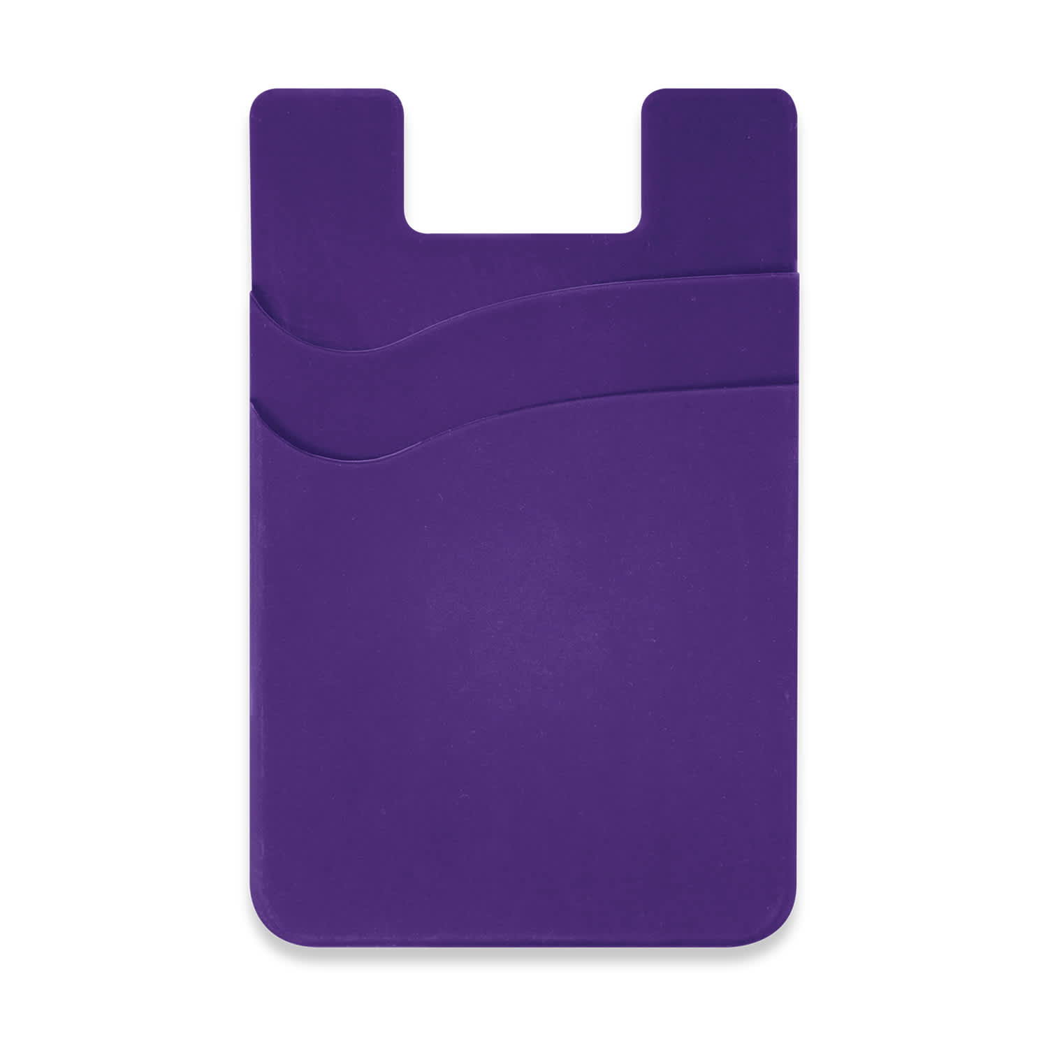 Dual Silicone Phone Wallet - Full Colour - 118674 Image Purple