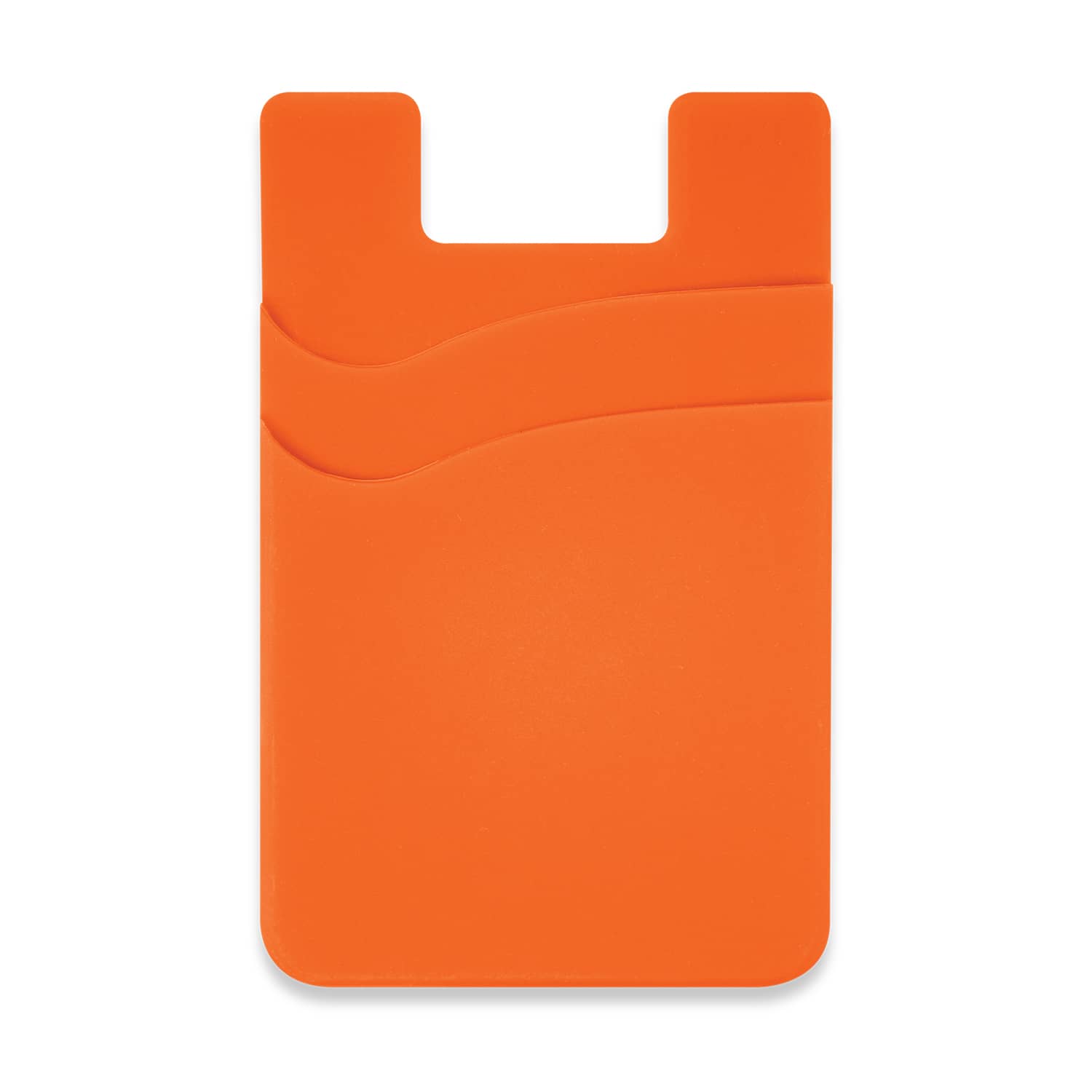 Dual Silicone Phone Wallet - Full Colour - 118674 Image Orange