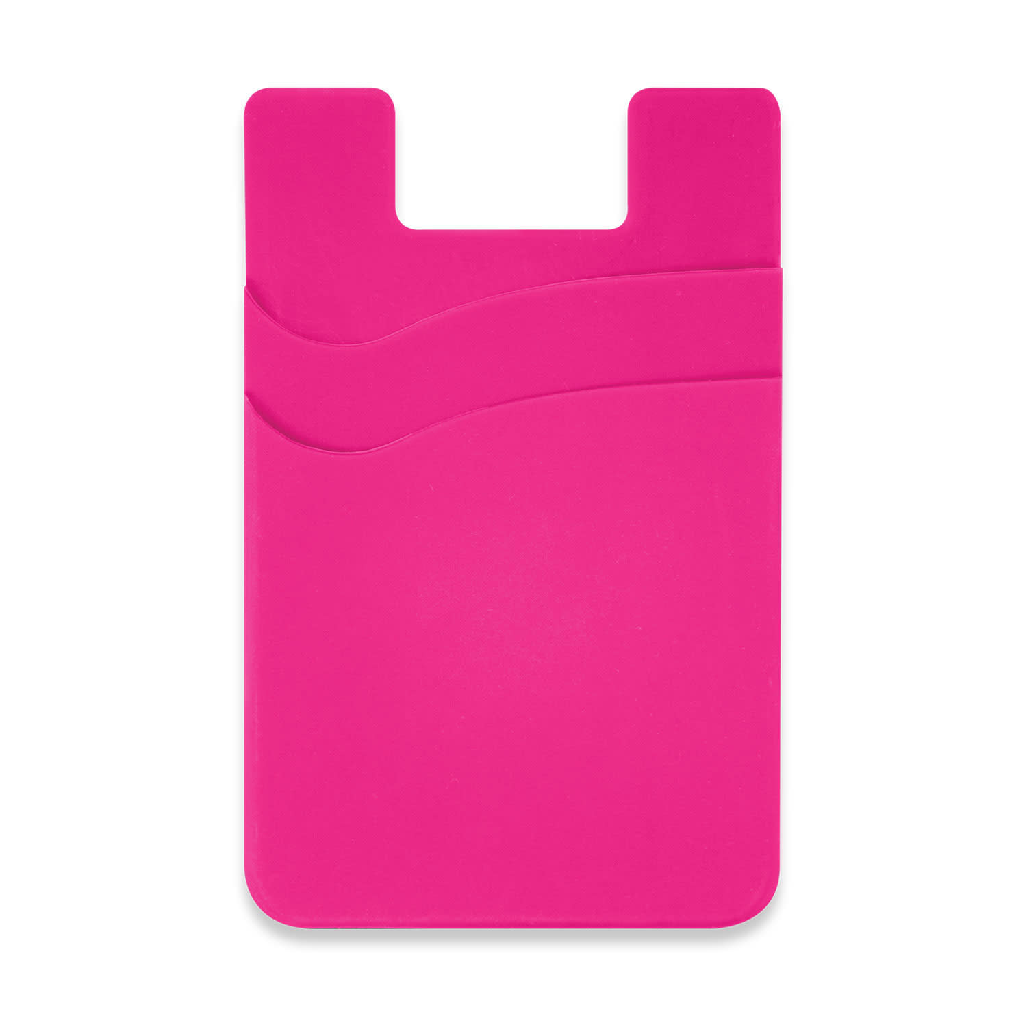 Dual Silicone Phone Wallet - Full Colour - 118674 Image Pink