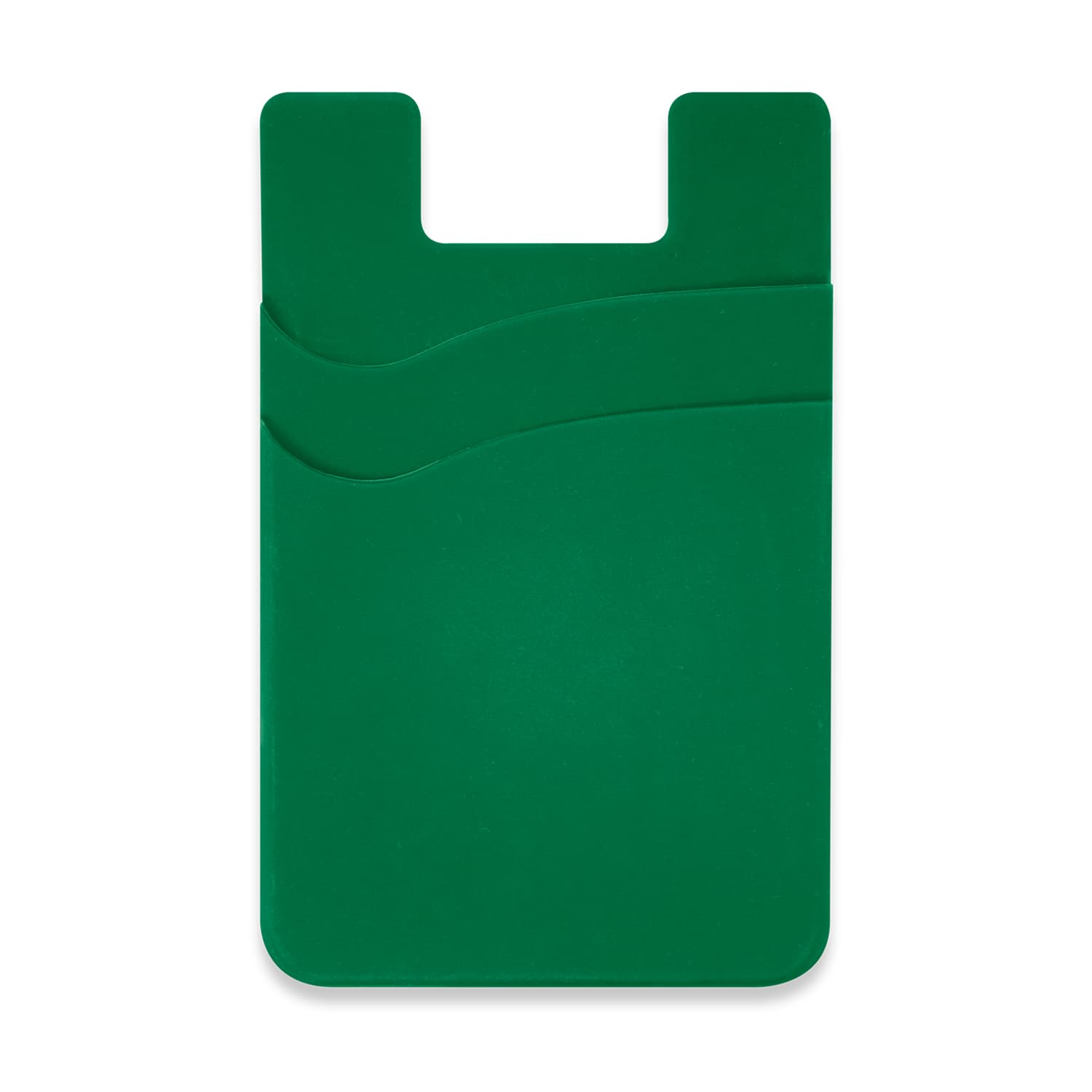 Dual Silicone Phone Wallet - Full Colour - 118674 Image Dark Green