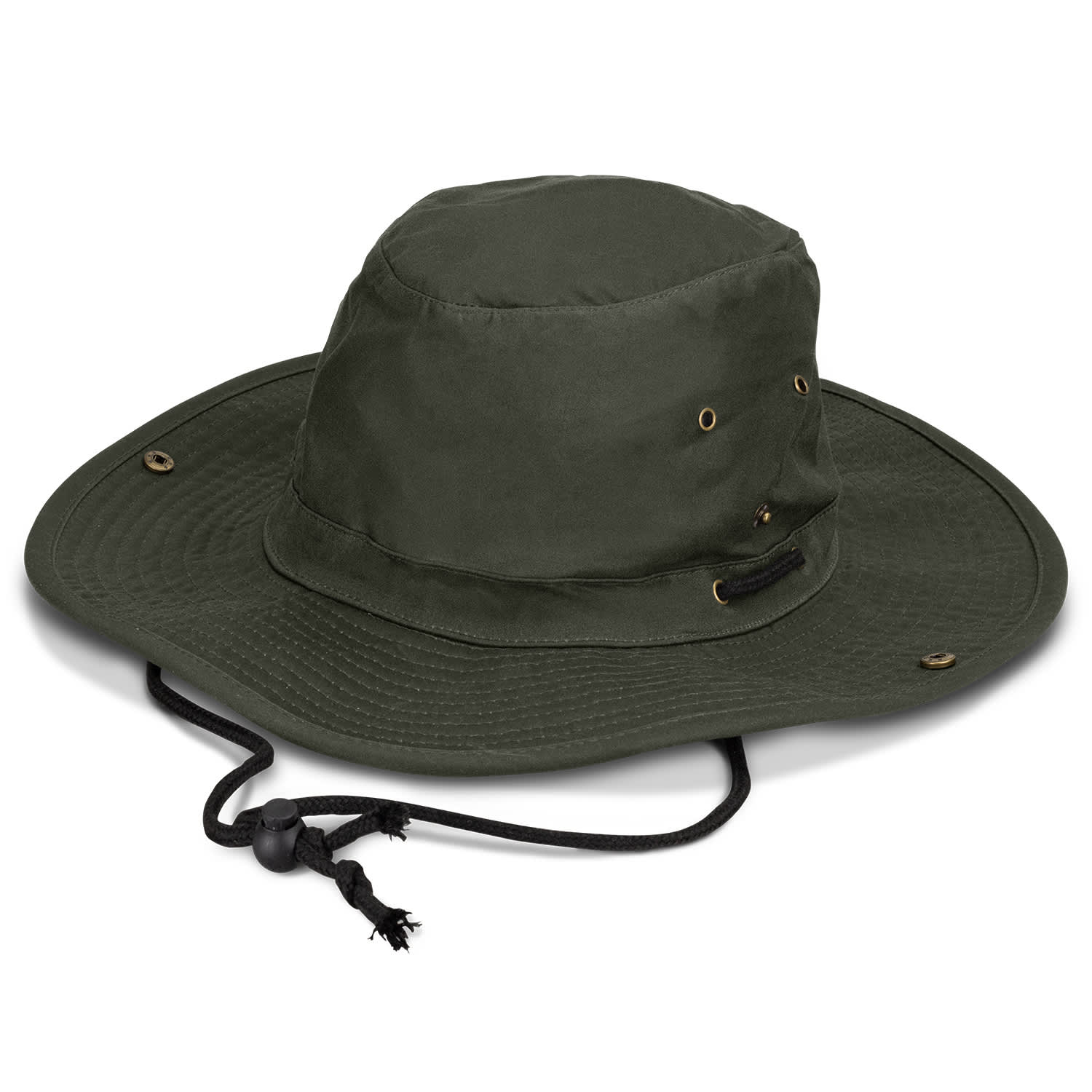 Oilskin Wide Brim Hat - 119578 Image Dark Olive