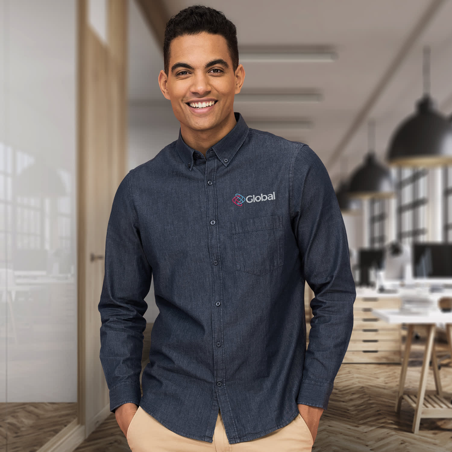SOLS Barry Men's Denim Shirt - 120010 Image 