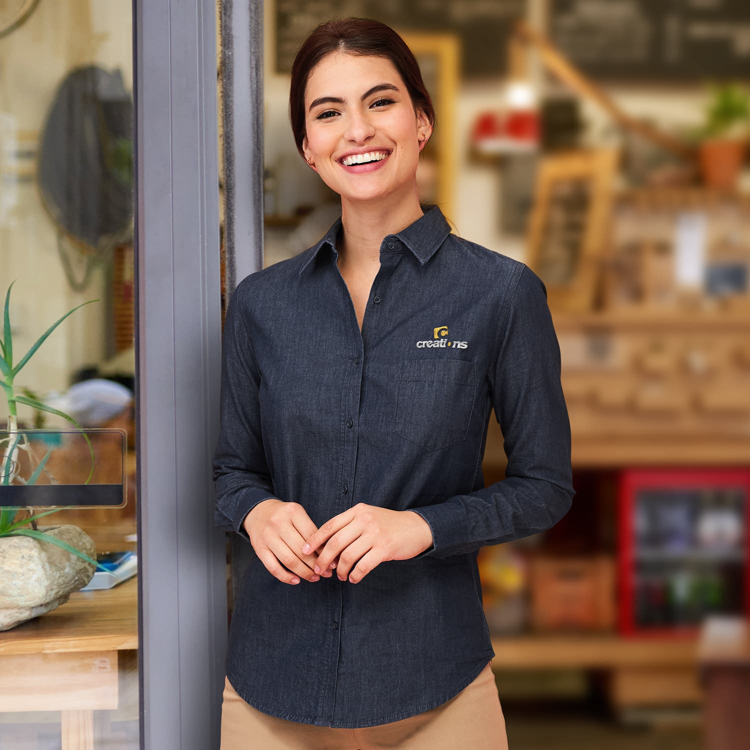 SOLS Barry Women's Denim Shirt - 120011 Image