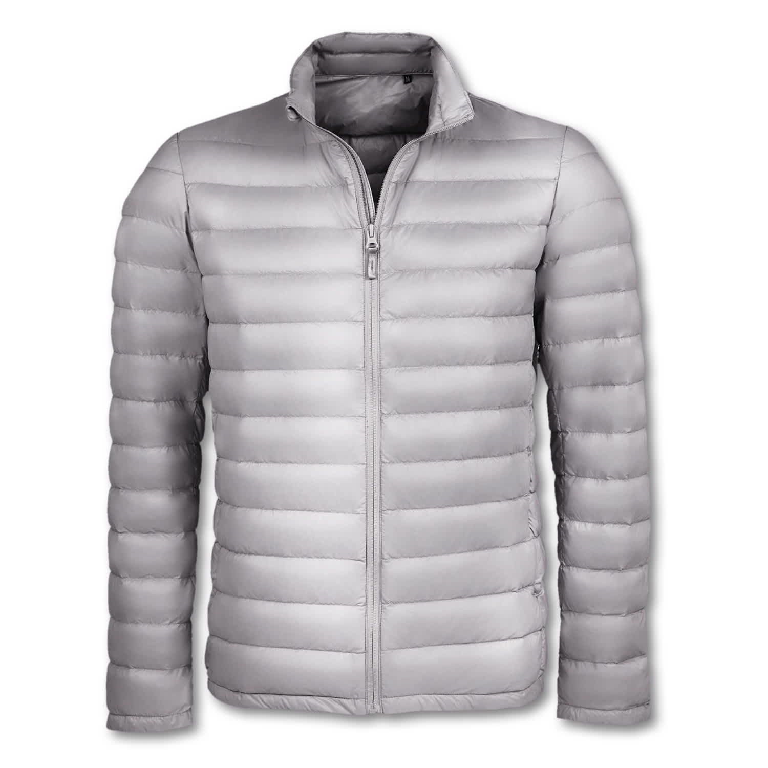 SOLS Wilson Men's Puffer Jacket - 120016 Image Silver