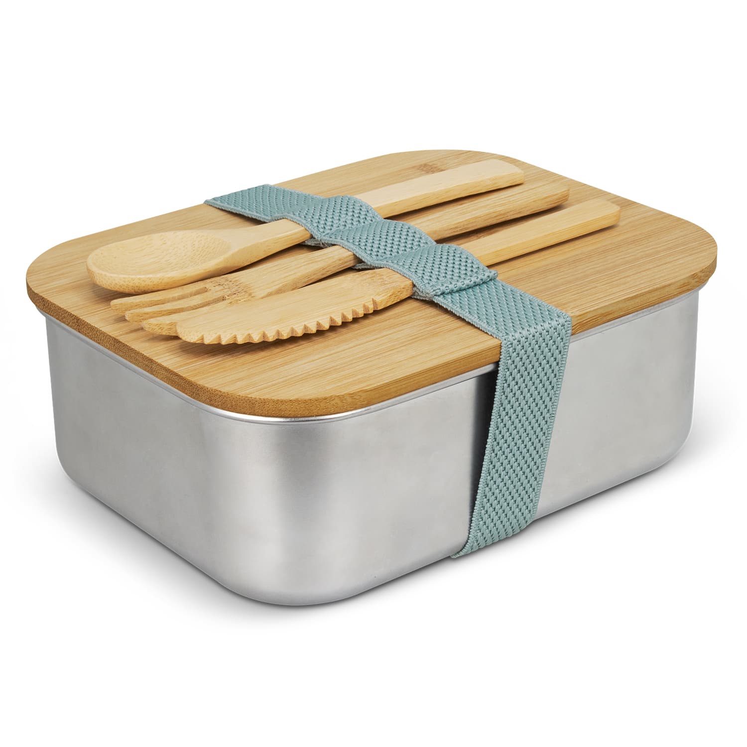 Stainless Steel Lunch Box with Cutlery - 120046 Image