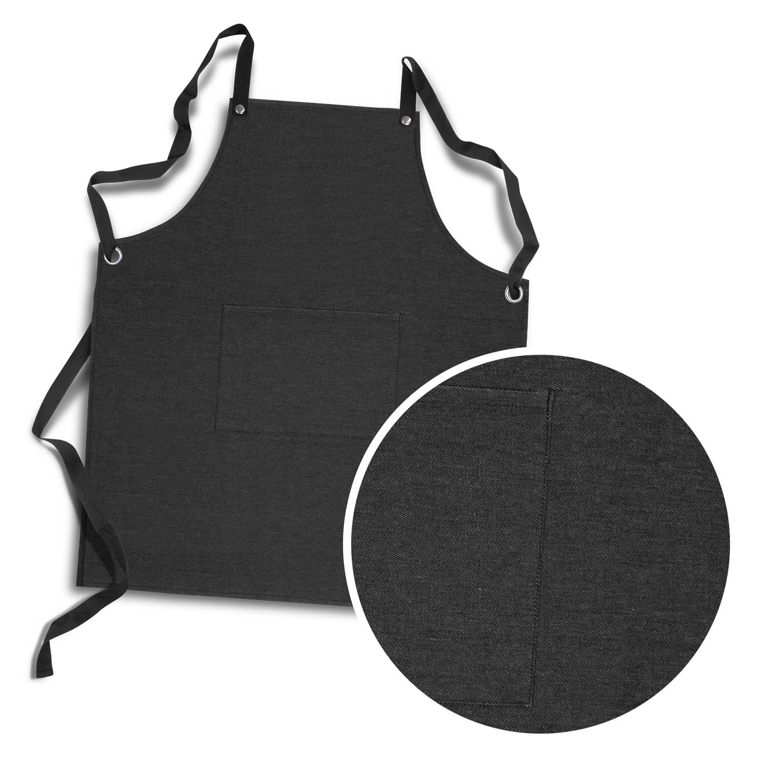 Cuisine Bib Apron - Mix and Match - 120089 Image Charcoal Denim