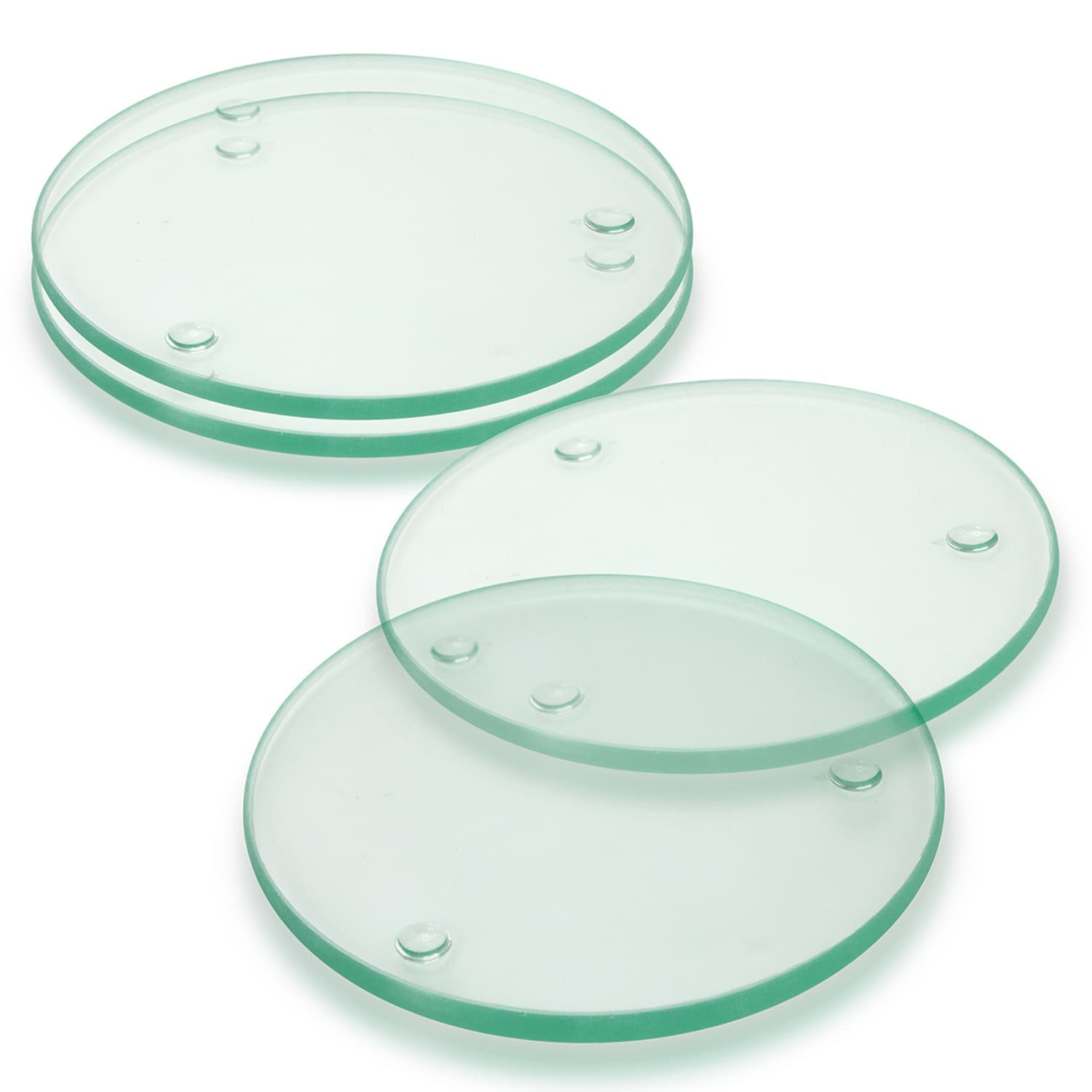 Venice Glass Coaster Set of 4 Round - Full Colour - 120167 Image Clear