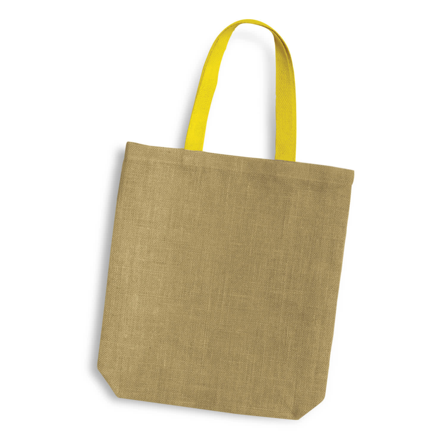 Thera Jute Tote Bag - Coloured Handles - 120518 Image Orange