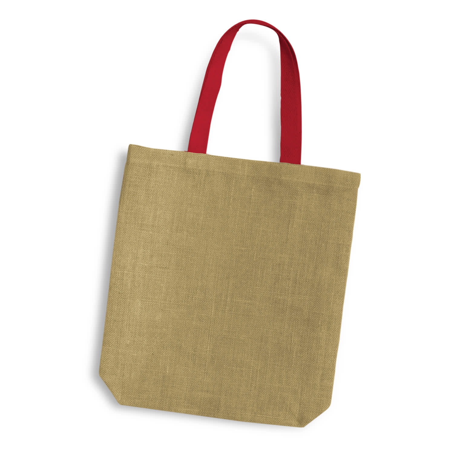 Thera Jute Tote Bag - Coloured Handles - 120518 Image Bright Green