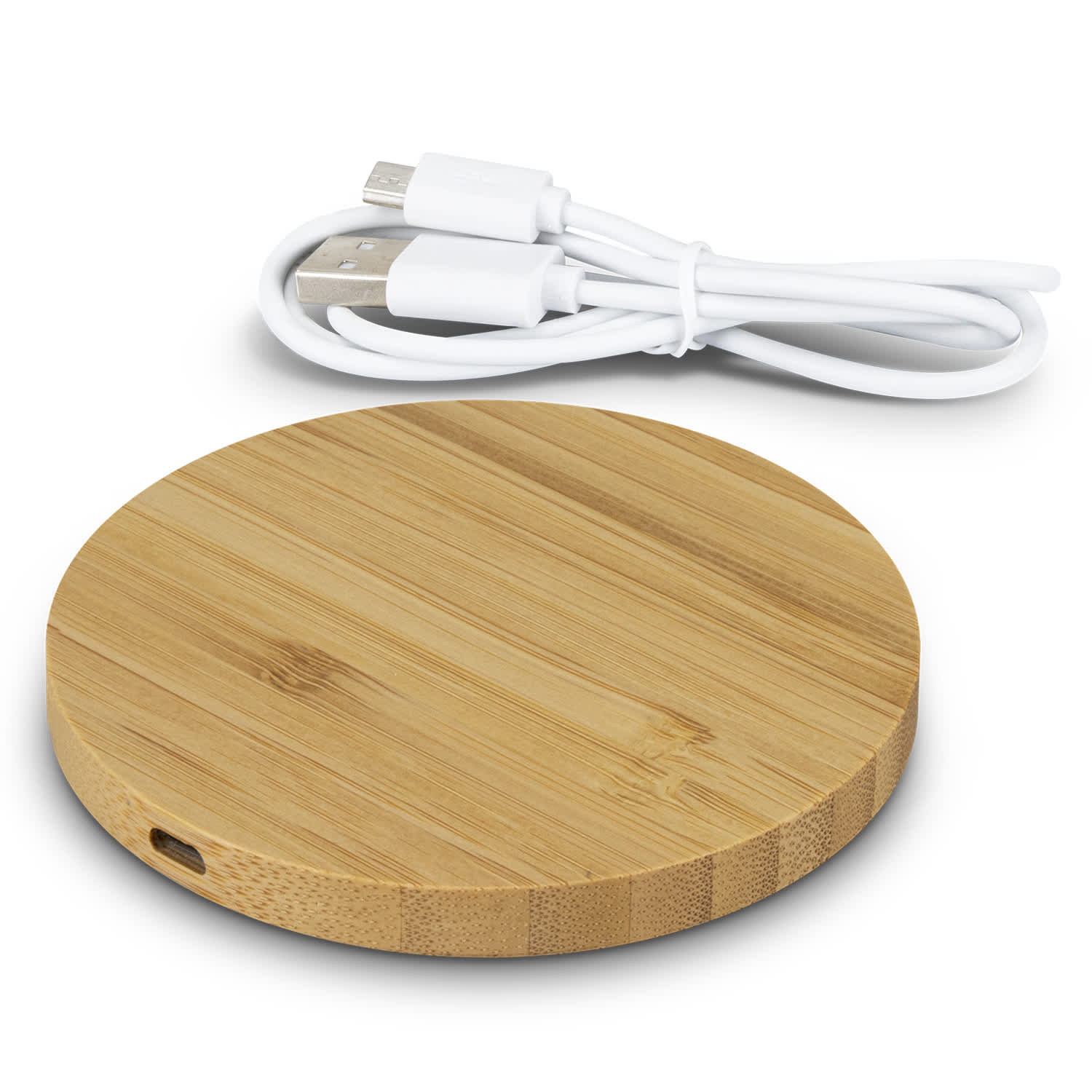 Vita Bamboo Wireless Charger - Round - 120613 Image Natural