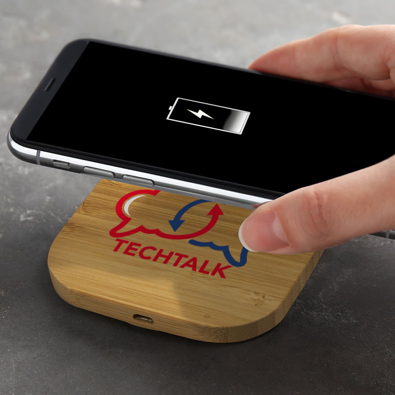 Vita Bamboo Wireless Charger - Square - 120614 Image 