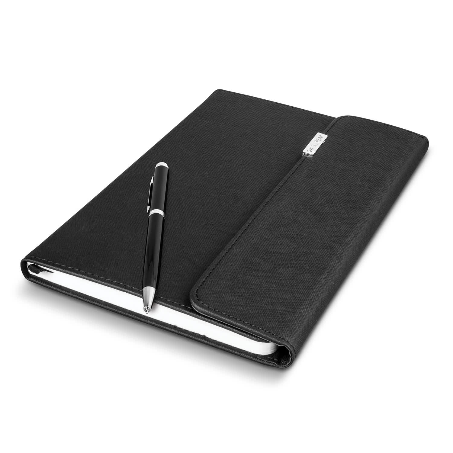 Swiss Peak A5 Notebook and Pen Set - 120861 Image Black