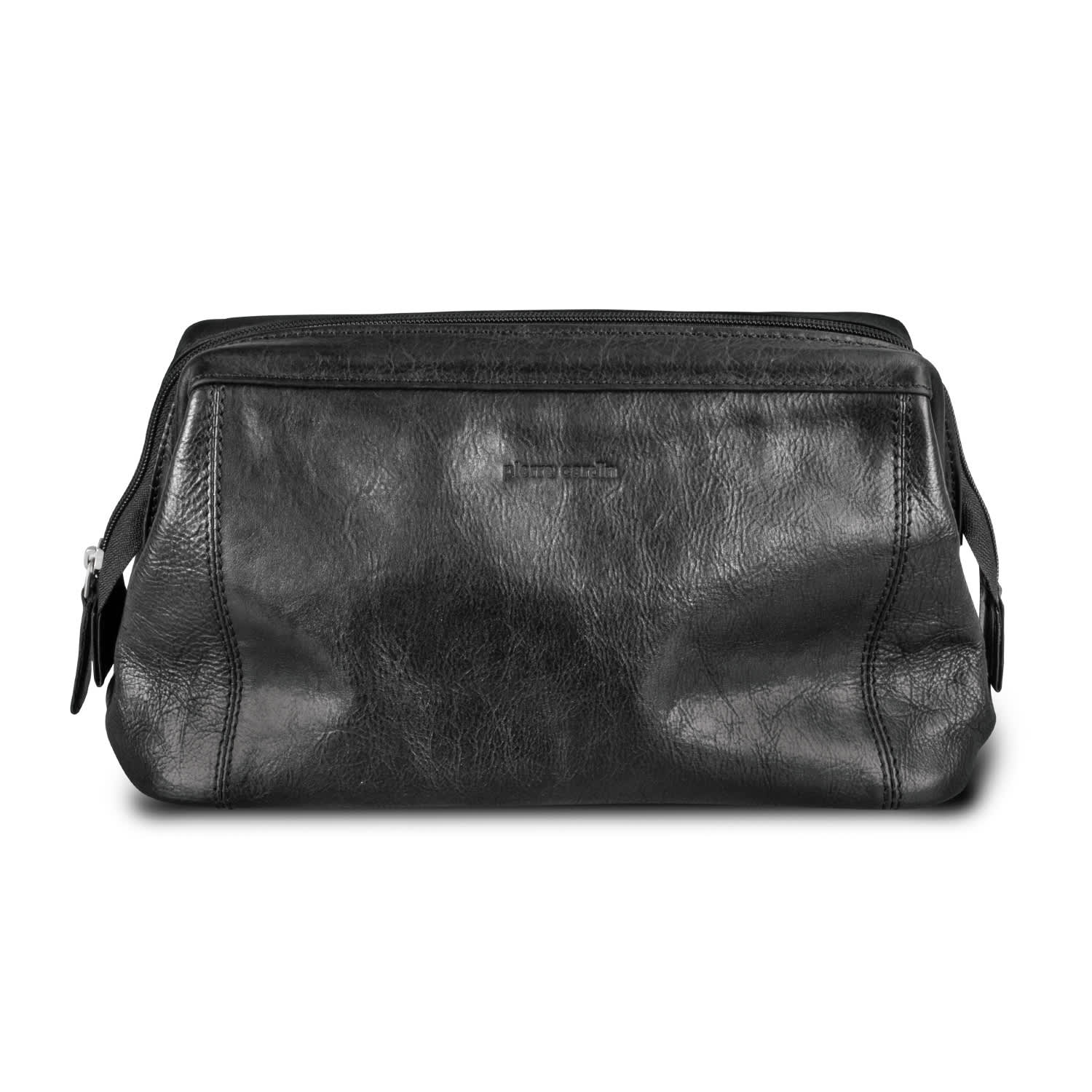 Pierre Cardin Leather Toiletry Bag - 121119 Image Black