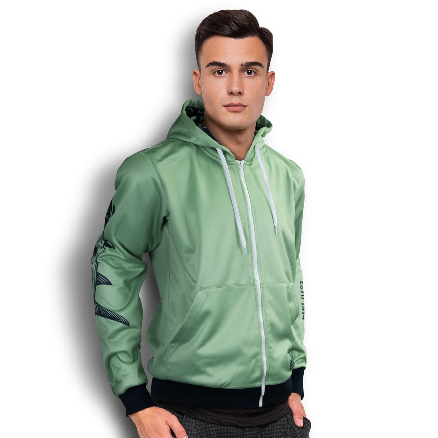 Custom Mens Sports Zipped Hoodie | Custom Merchandise NZ | Custom Sublimation Apparel