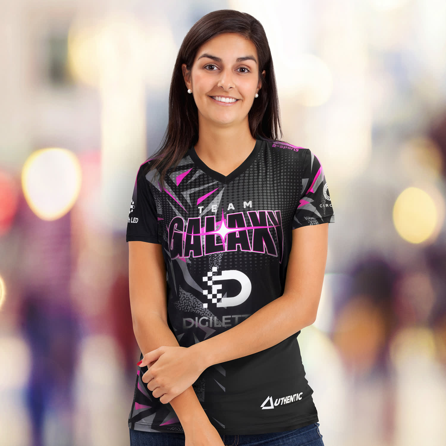 Custom Womens Sports V-Neck T- Shirt - 121177 Image 