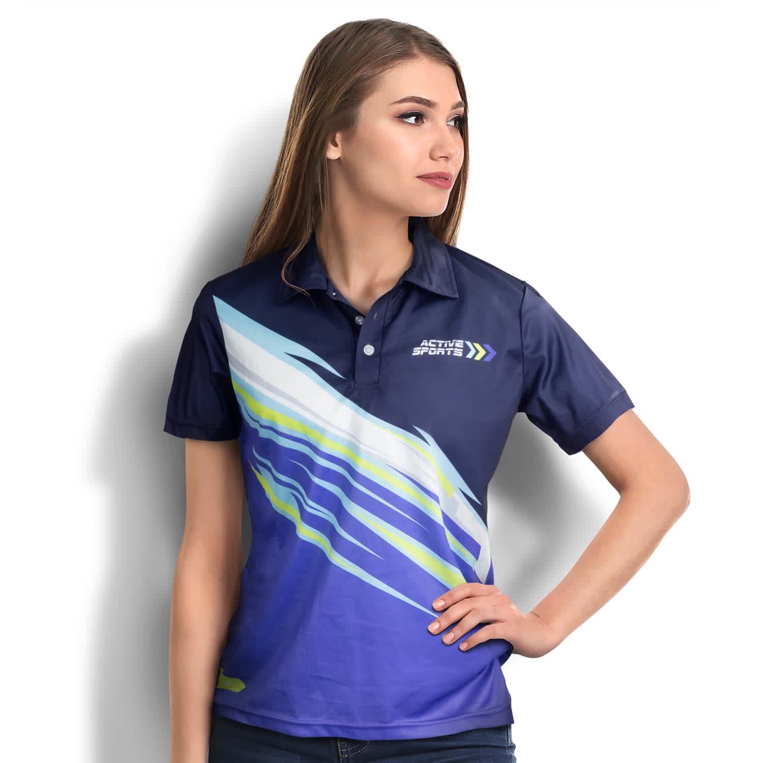 Custom Womens Sports Polo | Sublimation Shirt Printing | Custom Sublimation Apparel NZ