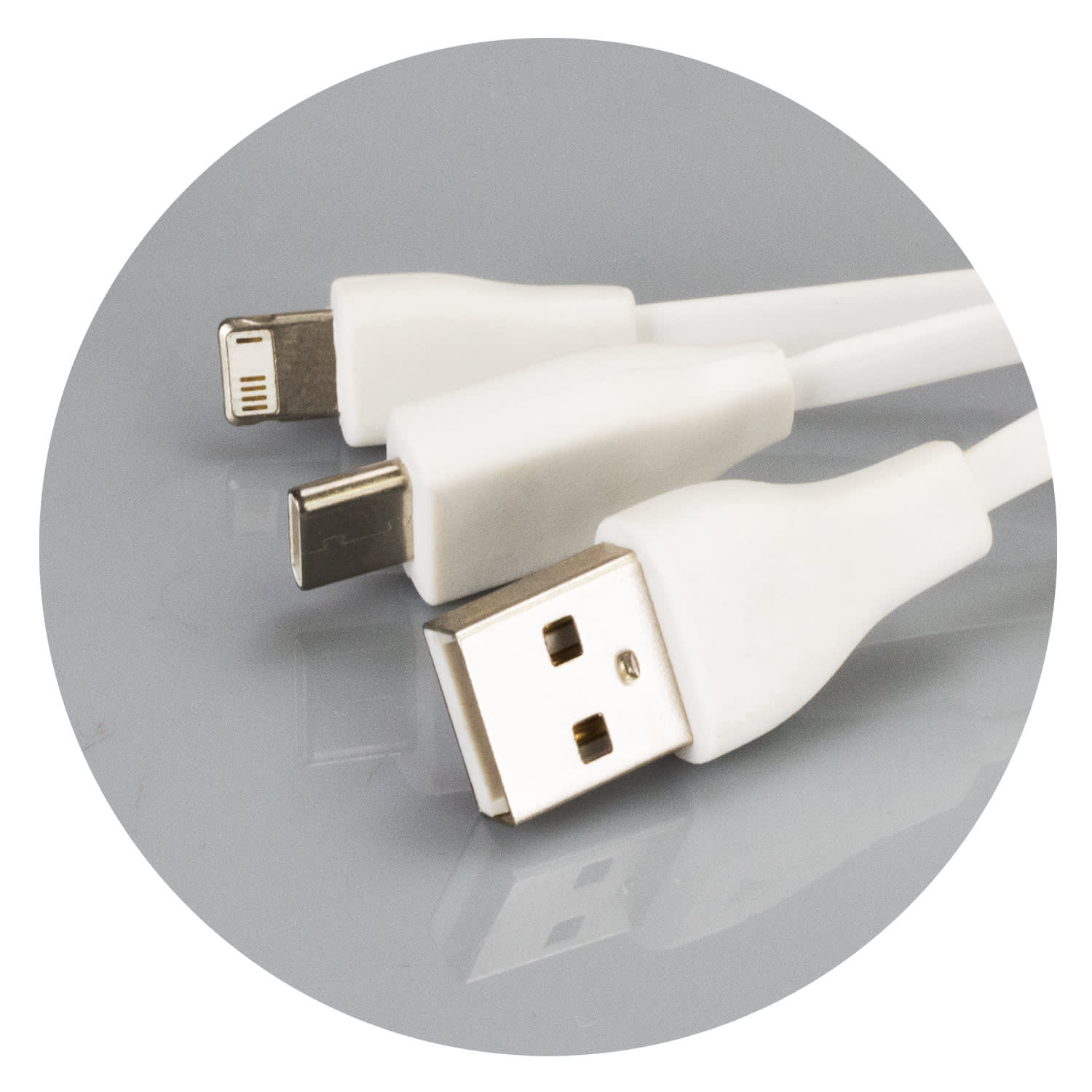 Bamboo Charging Cable Key Ring - Rectangle - image 3