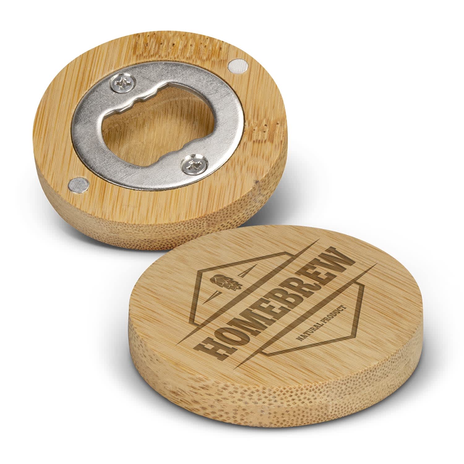 Bamboo Bottle Opener | Bamboo Steel Bottle Opener | Custom Merchandise NZ