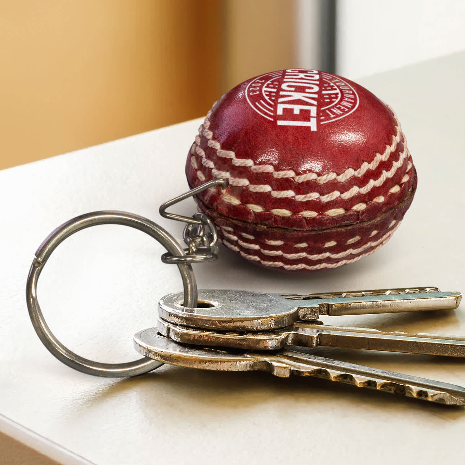 Cricket Ball Key Ring - 121977 Image 
