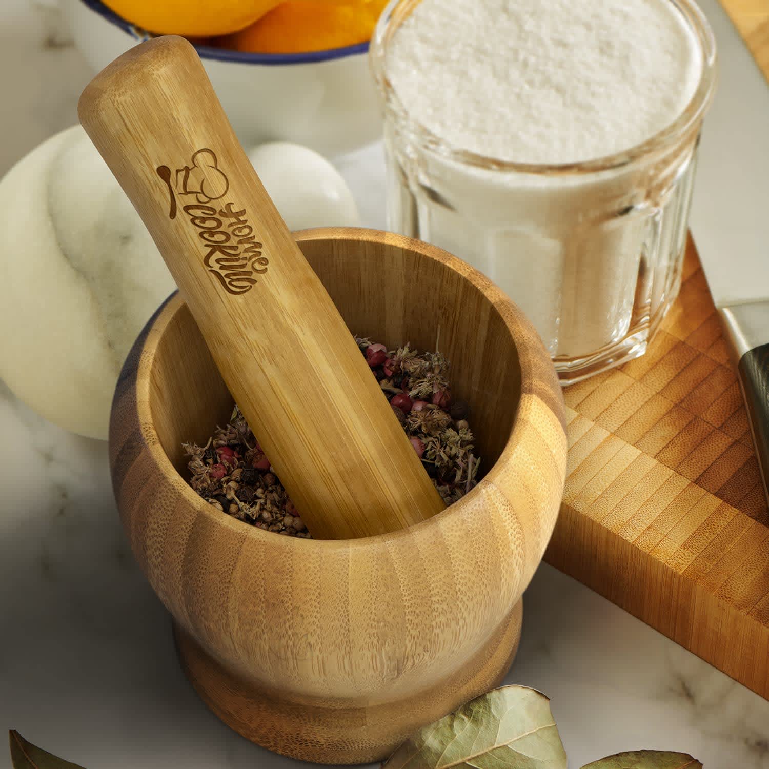 NATURA Bamboo Mortar and Pestle - 122271 Image