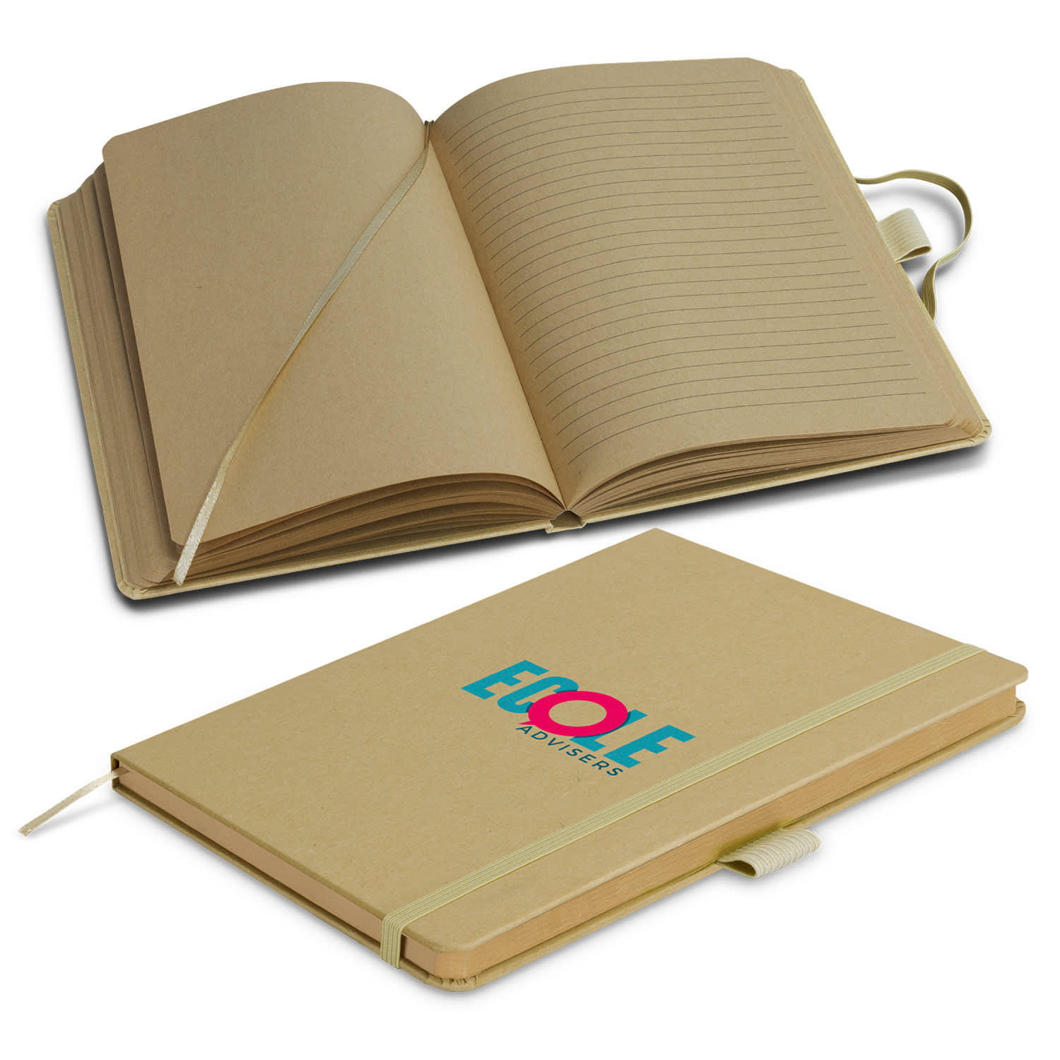 Custom Omega Notebook - Kraft | Personalised Notebooks NZ | A5 Notebook NZ | Notebooks NZ | Promotional Products NZ | Branded merchandise NZ | Branded Merch | Personalised Merchandise | Custom Promotional Products | Promotional Merchandise