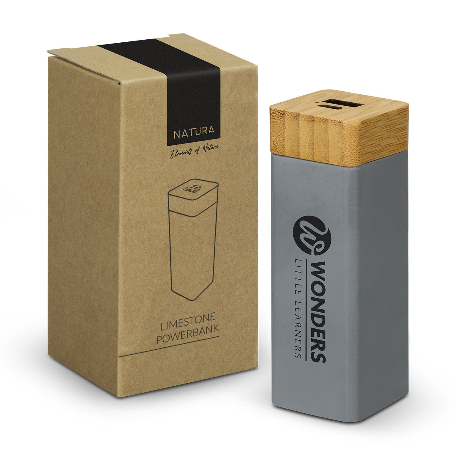 Limestone Power Bank | Customised Power Banks | Personalised Power Bank | Power Bank Logo Printing | Promotional Power Banks | Custom Merchandise | Merchandise | Customised Gifts NZ | Corporate Gifts | Promotional Products NZ | Branded merchandise NZ 