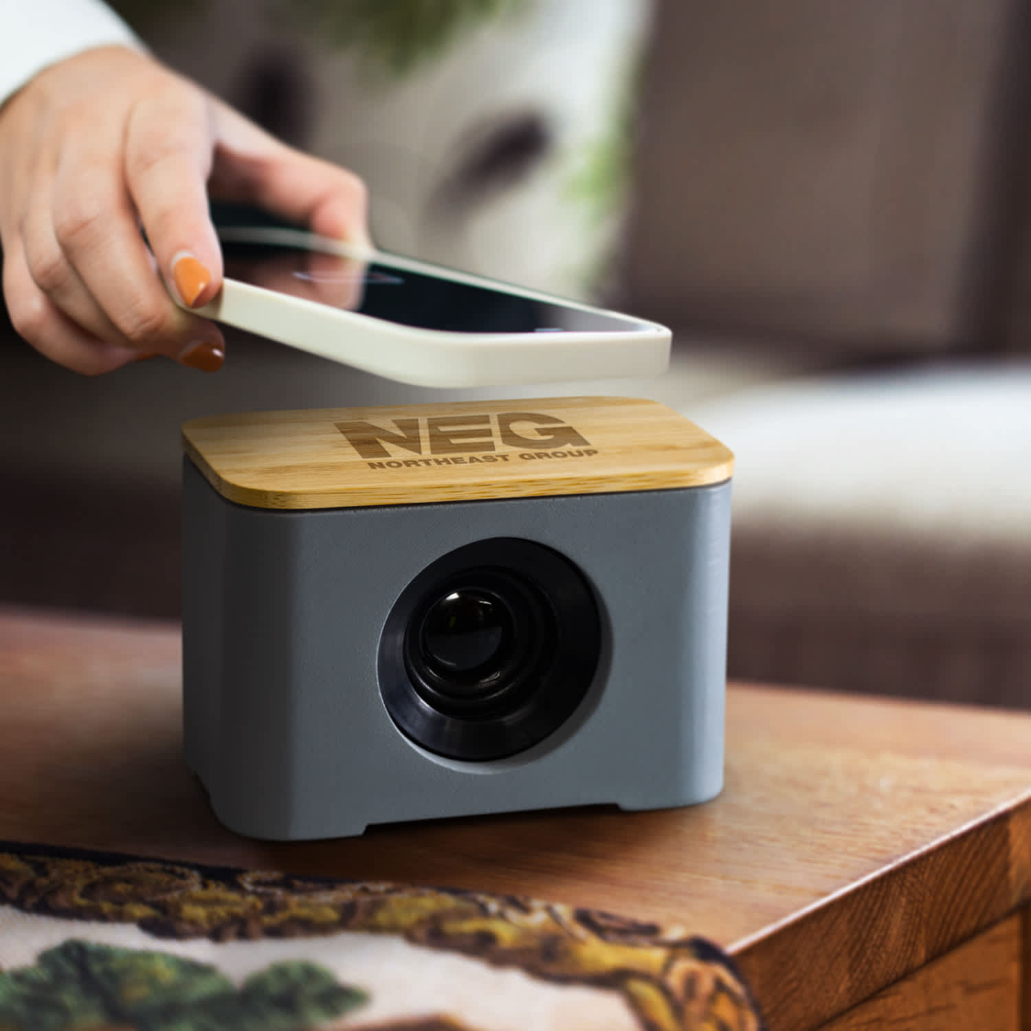 NATURA Limestone Speaker Wireless Charger - 122469 Image 