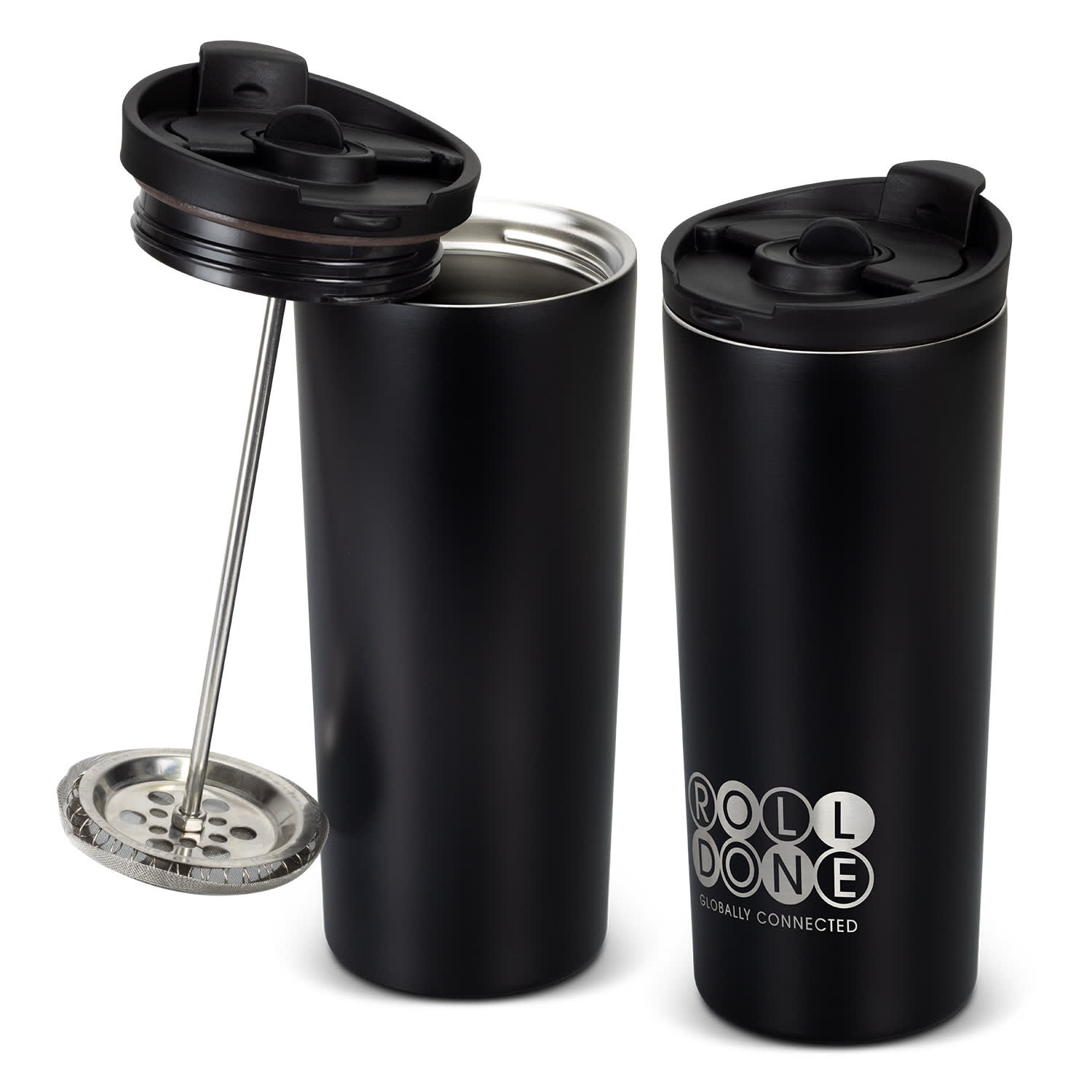 Coffee Press Vacuum Cup | Personalised Cup | Reusable Coffee Cup | Customised Gifts NZ | Corporate Gifts | Custom Merchandise | Merchandise | Promotional Products NZ | Branded merchandise NZ | Branded Merch | Personalised Merchandise | Custom Promotional 