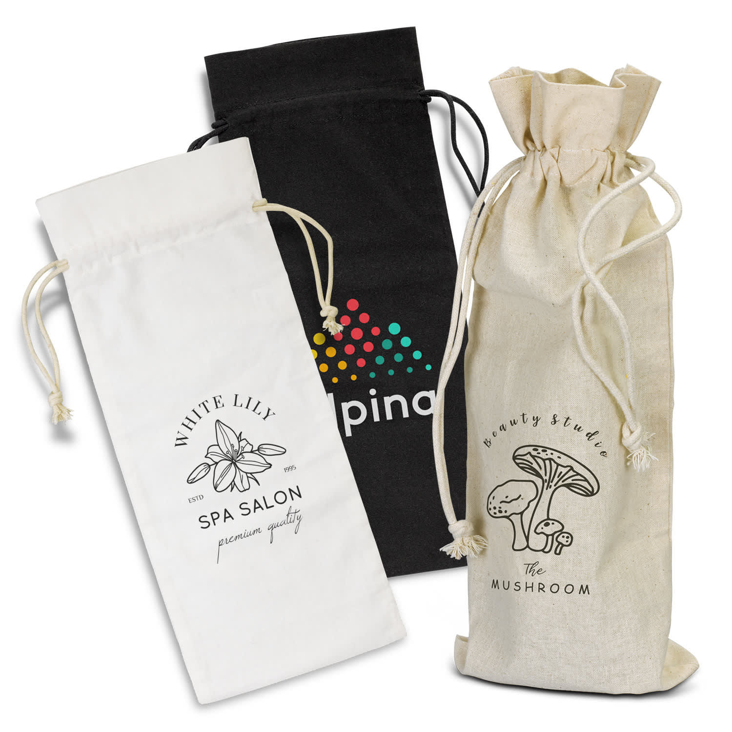 Cotton Wine Drawstring Bag | Custom Merchandise | Merchandise | Promotional Products NZ | Branded merchandise NZ | Branded Merch | Personalised Merchandise | Custom Promotional Products | Promotional Merchandise