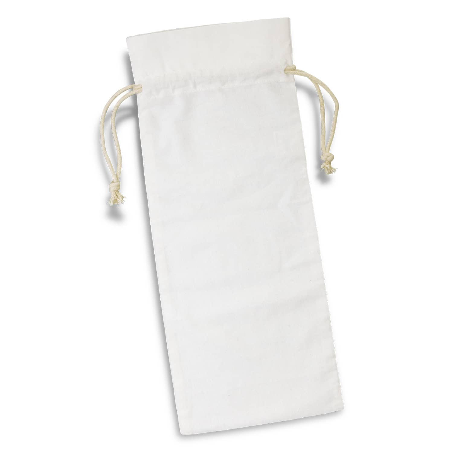 Cotton Wine Drawstring Bag - 123019 Image White