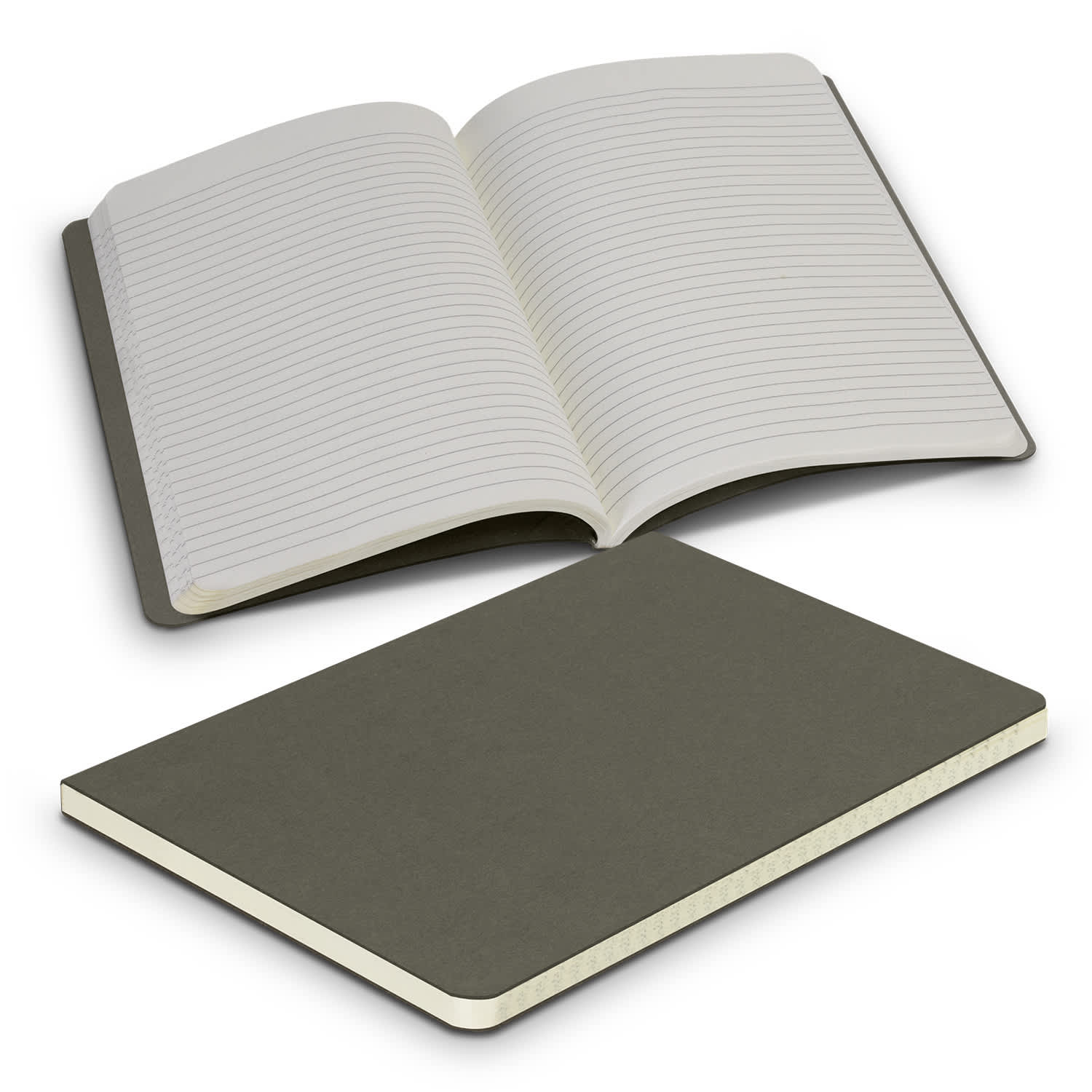 Recycled Cotton Soft Cover Notebook - 123147 Image Grey