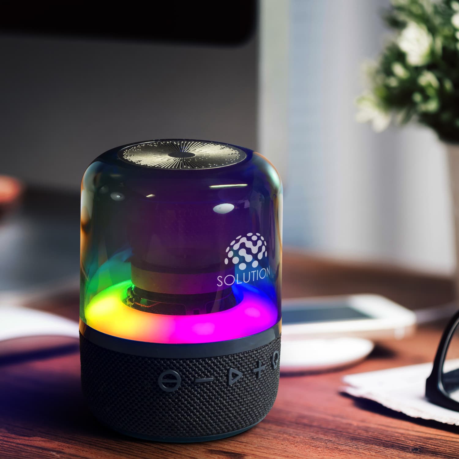 Spectrum Bluetooth Speaker – 8W Luminous Speaker with Beat-Synchronized Light Effects, Multiple Light Modes, and 4-Hour Playback