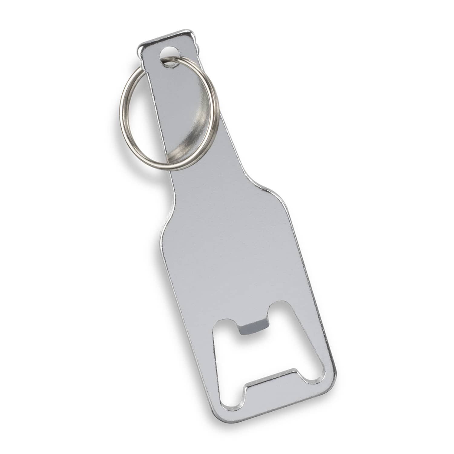Beverage Bottle Opener Key Ring - 123586 Image Silver