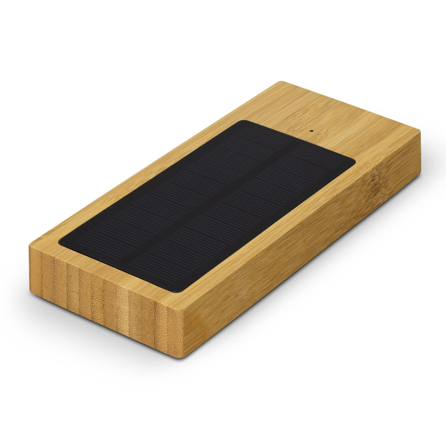NATURA Bamboo Solar Power Bank - 10,000mAh Eco-Friendly Portable Charger with Solar Panels