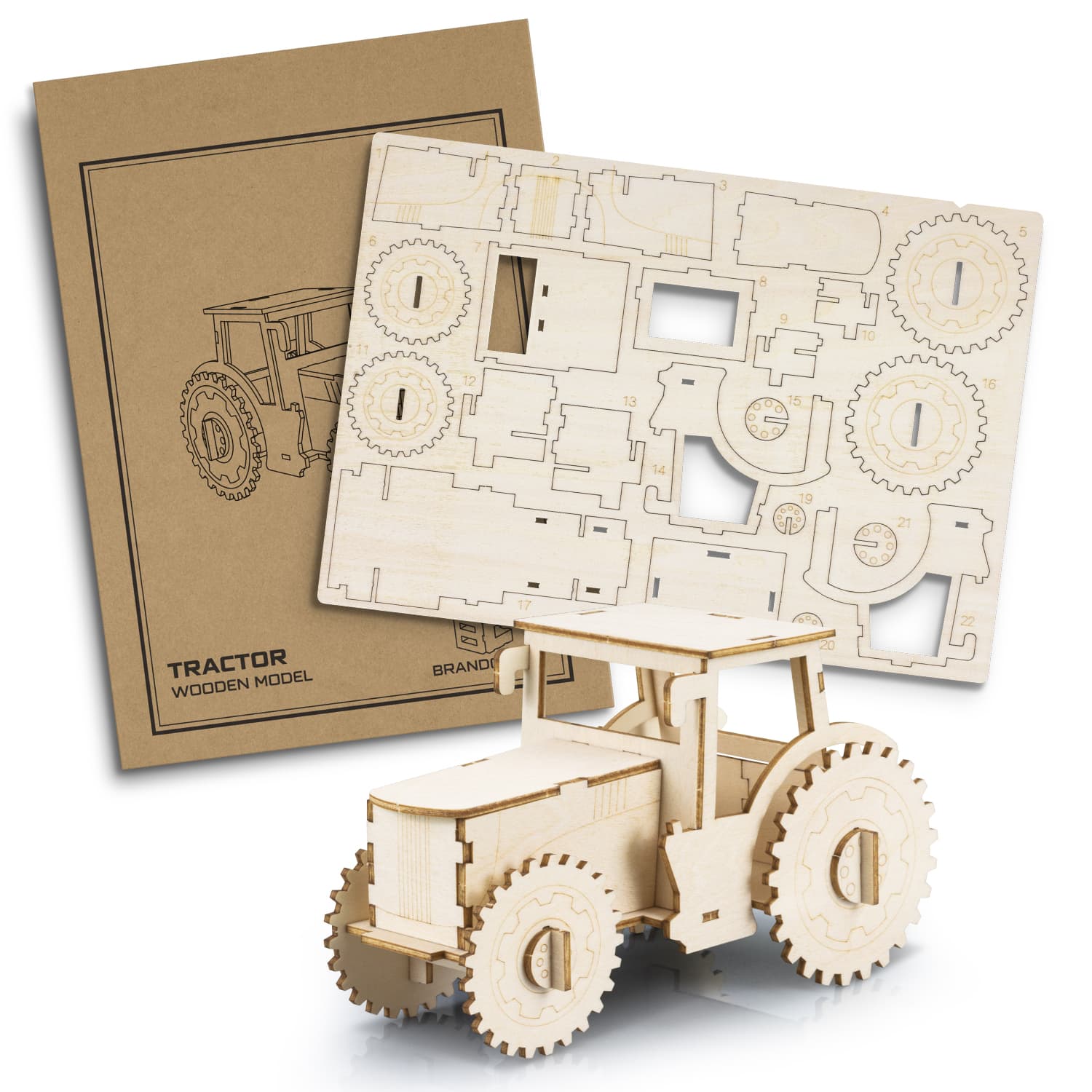 BRANDCRAFT Tractor Wooden Model | Tractor Wooden Model | Custom Merchandise | Merchandise | Customised Gifts NZ | Corporate Gifts | Promotional Products NZ | Branded merchandise NZ | Branded Merch | Personalised Merchandise | Custom Promotional Products |