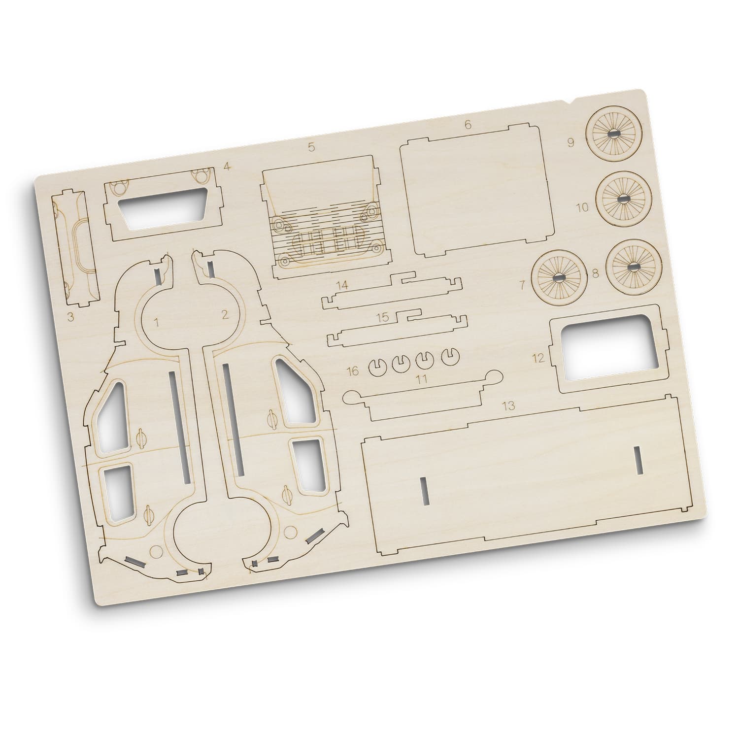 BRANDCRAFT Hatchback Car Wooden Model - 124028 Image 