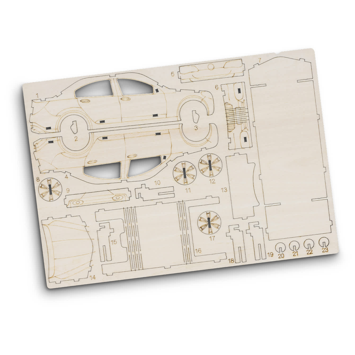 BRANDCRAFT Sedan Car Wooden Model - 124030 Image