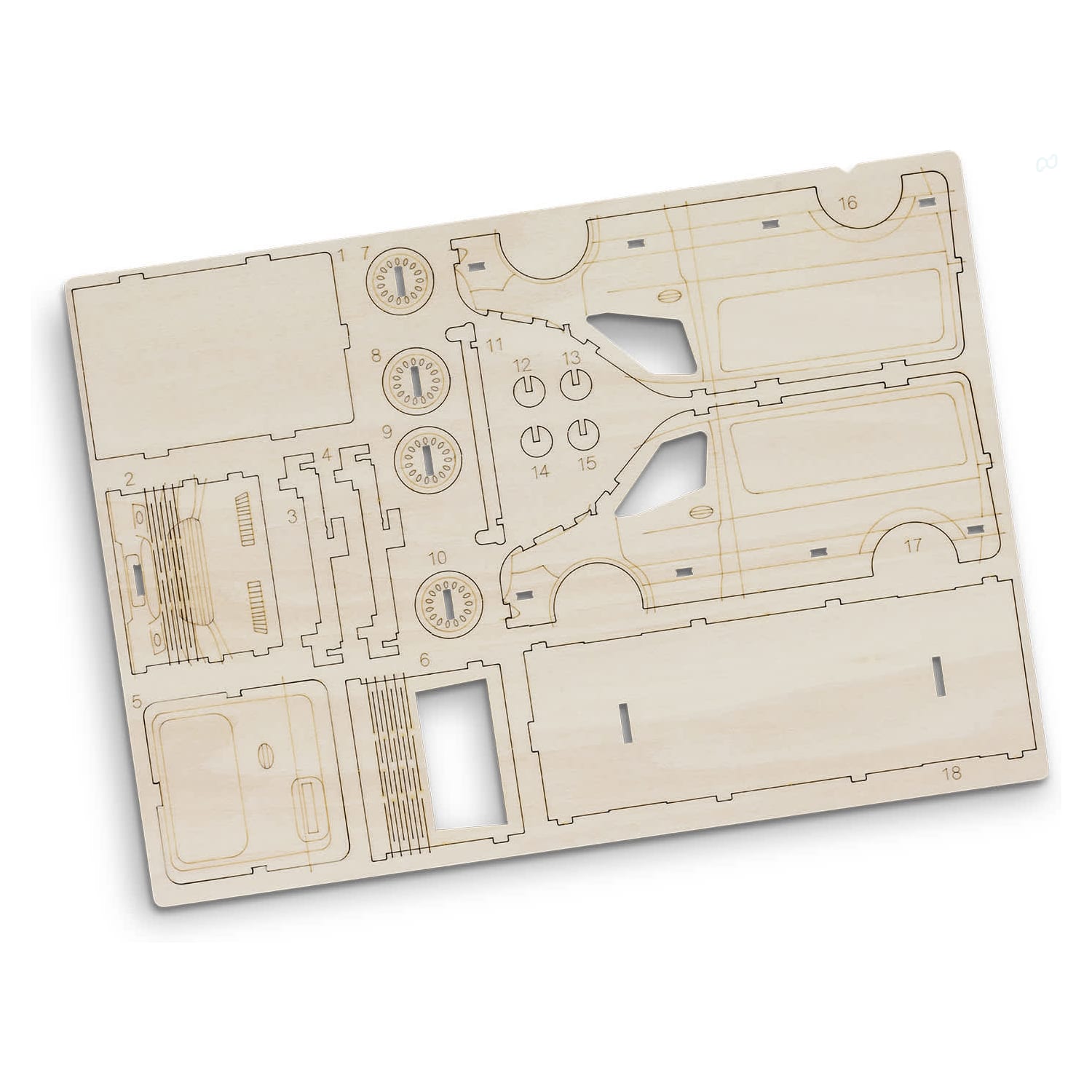 BRANDCRAFT Van Wooden Model