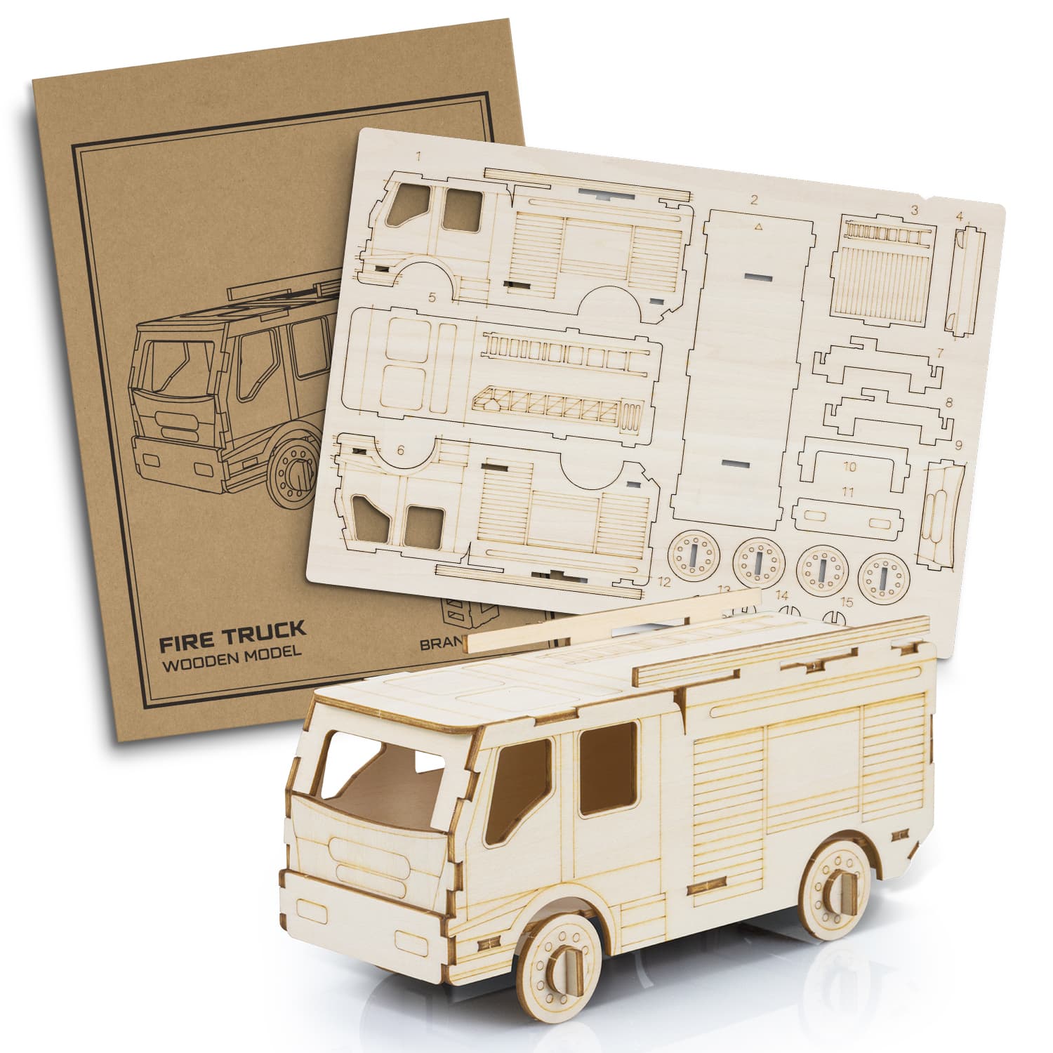 BRANDCRAFT Fire Truck Wooden Model | Fire Truck Wooden Model | Custom Merchandise | Merchandise | Customised Gifts NZ | Corporate Gifts | Promotional Products NZ | Branded merchandise NZ | Branded Merch | Personalised Merchandise | Custom Promotional