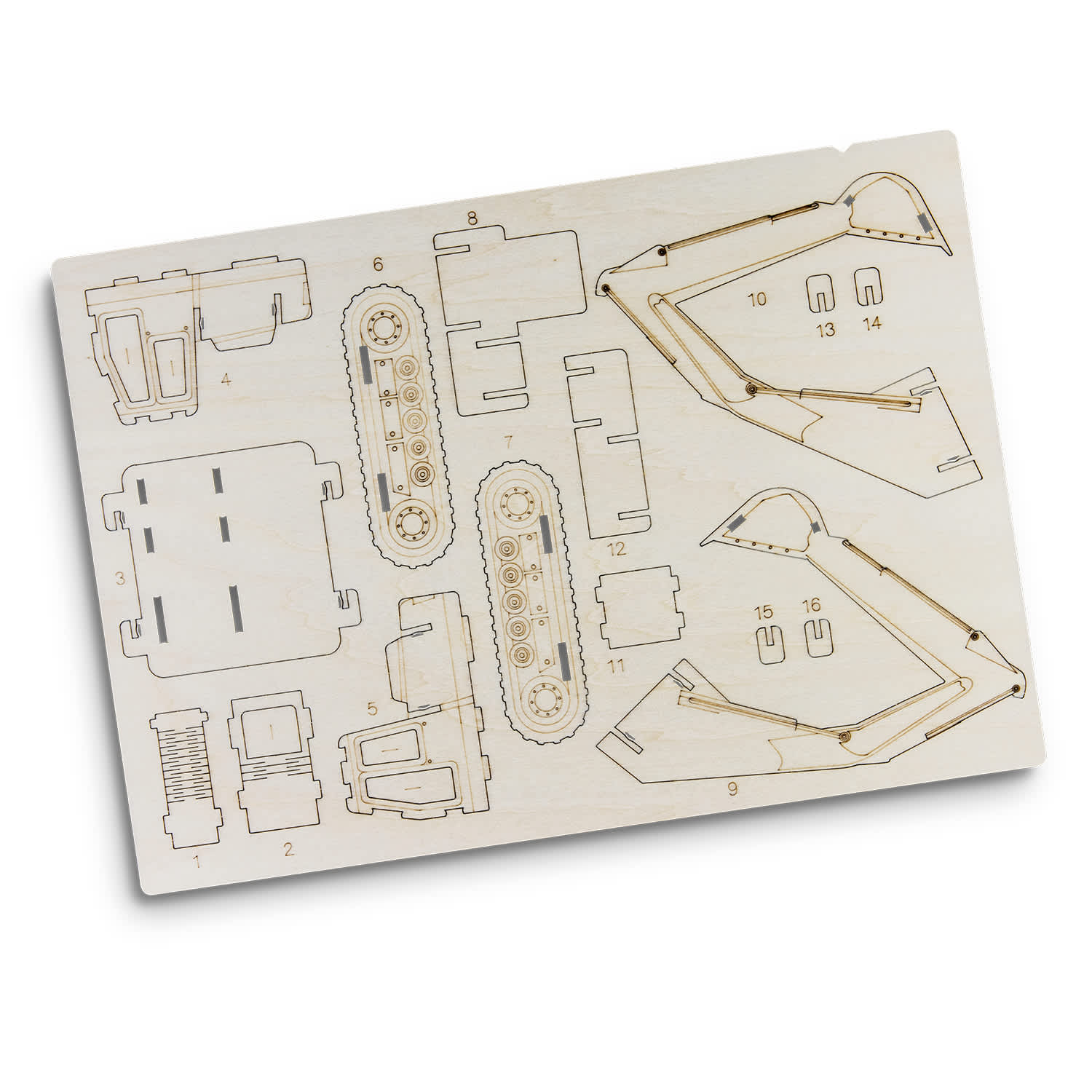 BRANDCRAFT Excavator Wooden Model - 124035 Image