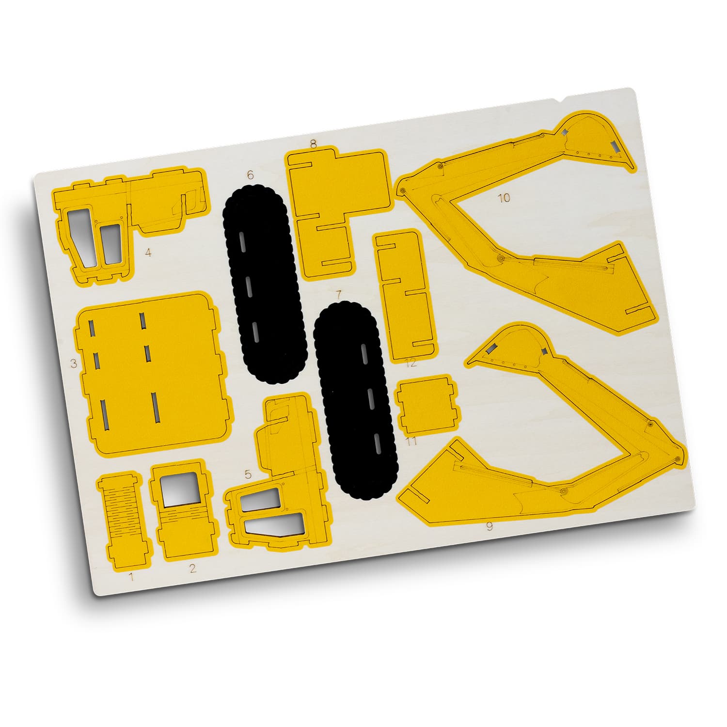 BRANDCRAFT Excavator Wooden Model - 124035 Image 