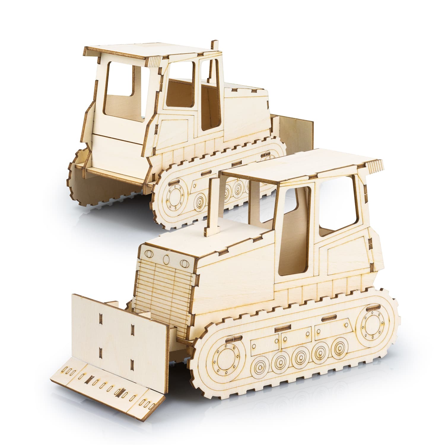 BRANDCRAFT Bulldozer Wooden Model - 124036 Image