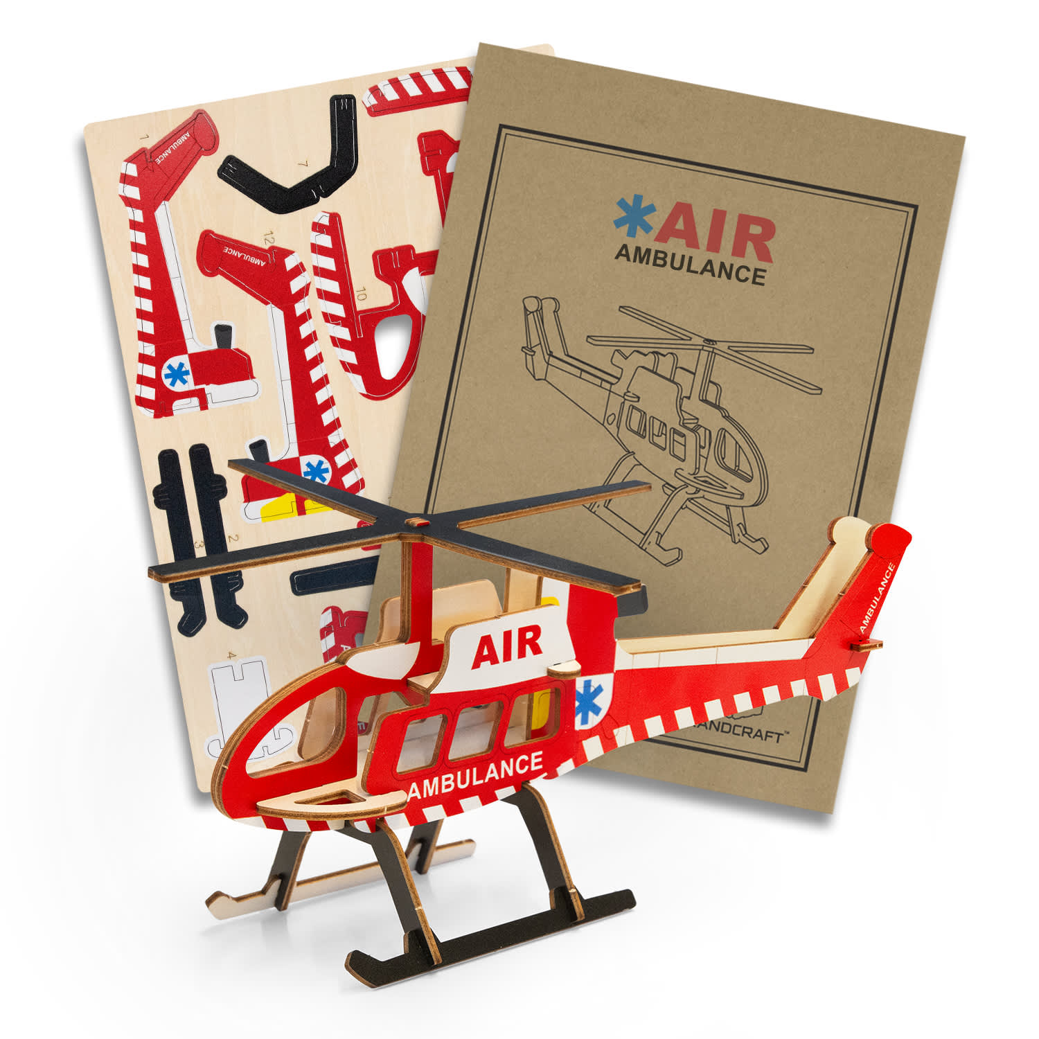 BRANDCRAFT Helicopter Wooden Model