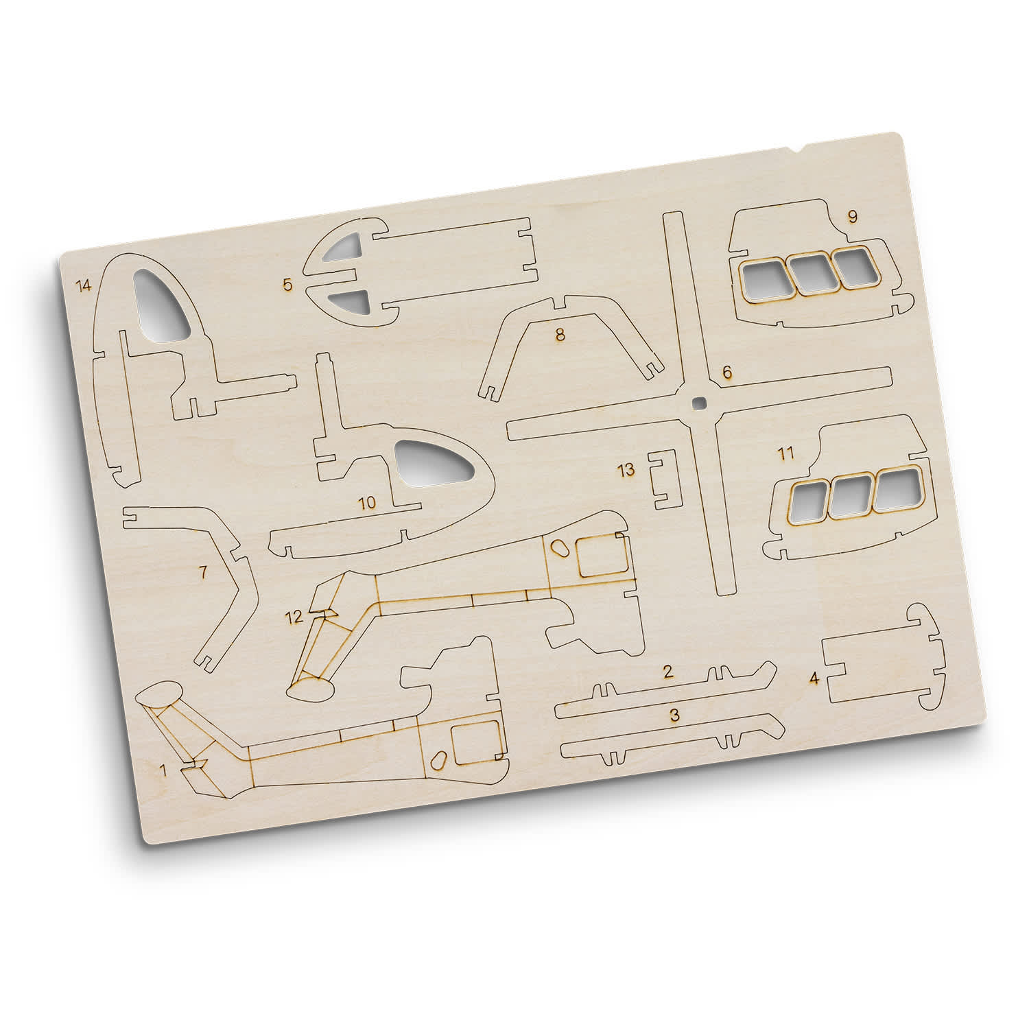 BRANDCRAFT Helicopter Wooden Model - 124040 Image 