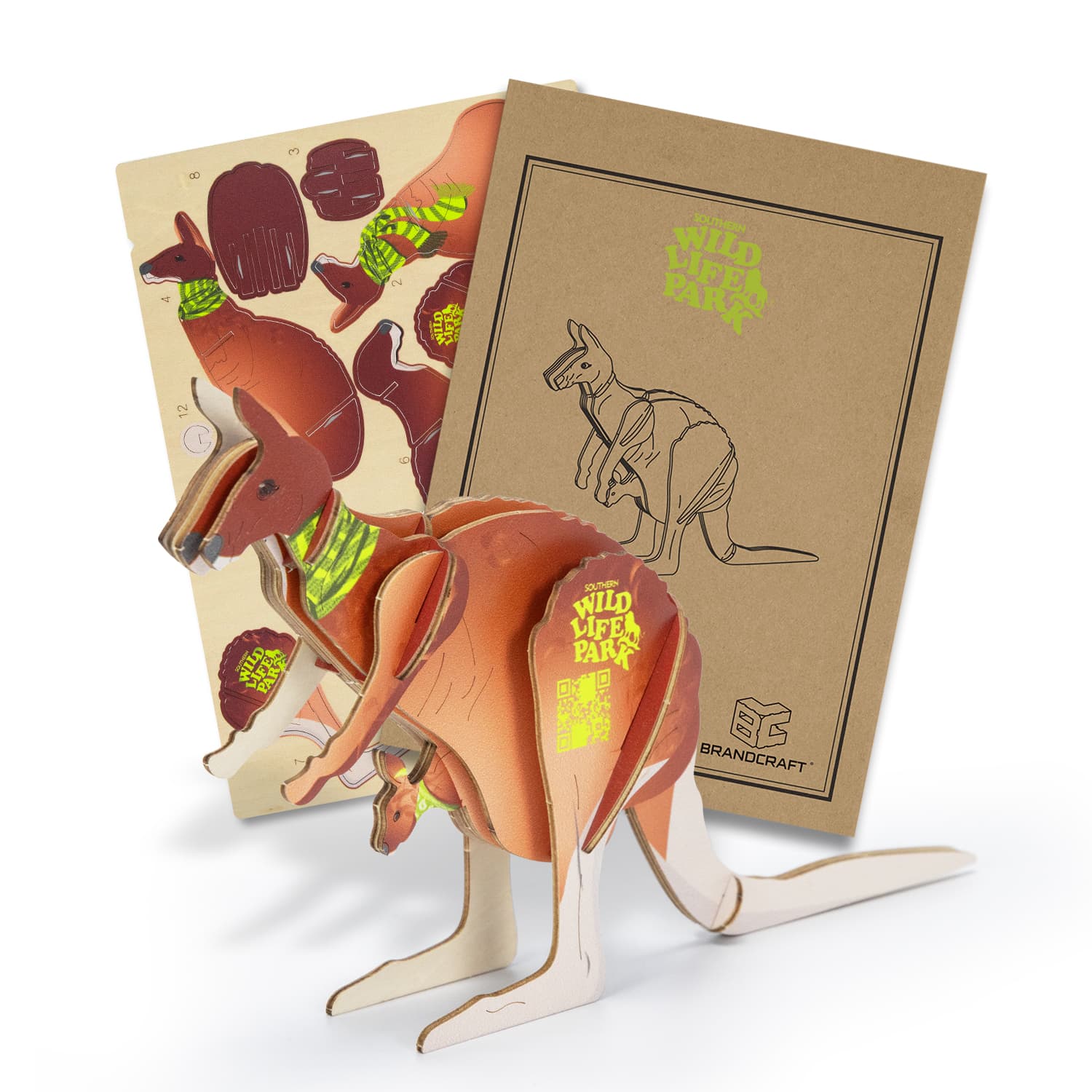 BRANDCRAFT Kangaroo Wooden Model