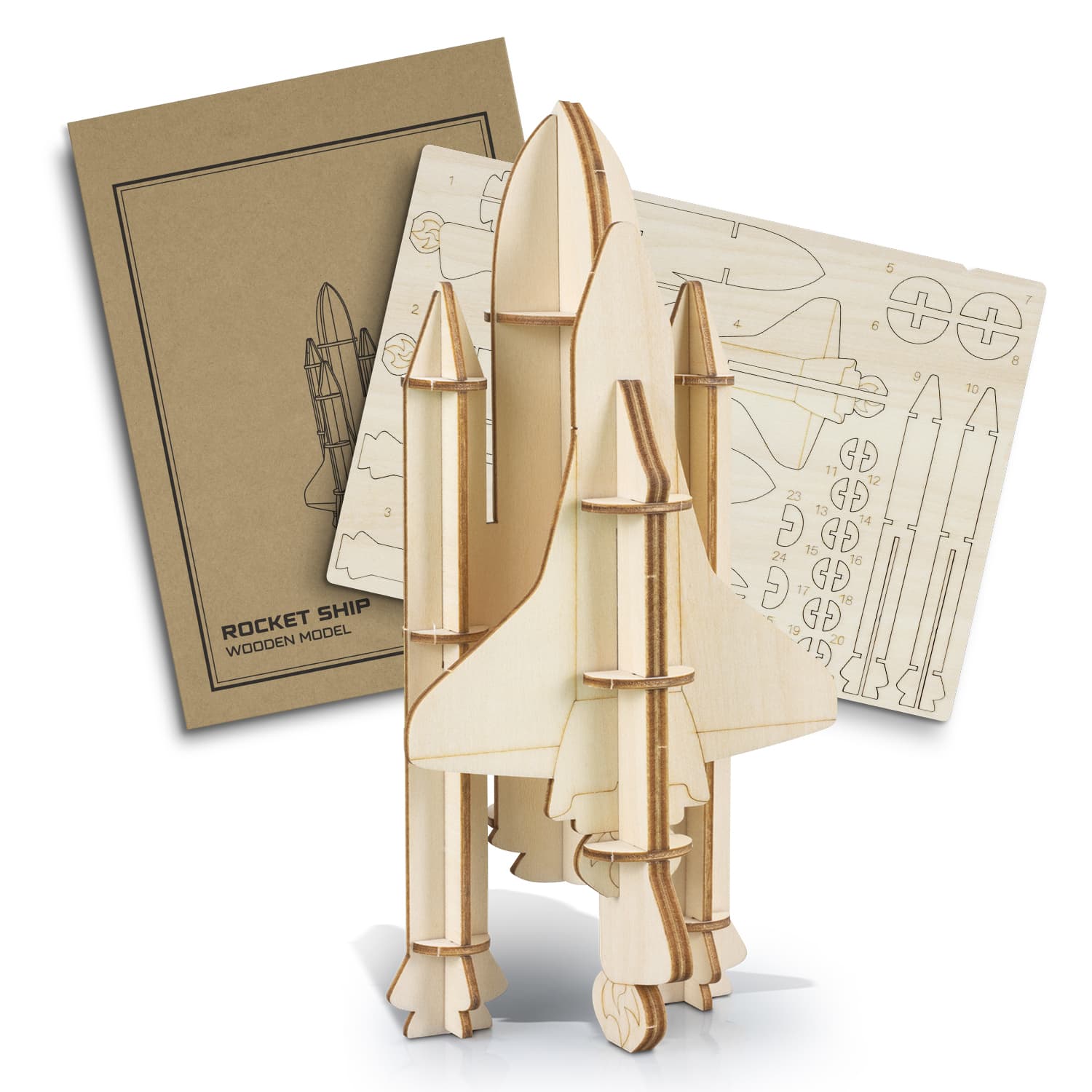 BRANDCRAFT Rocket Ship Wooden Model | Rocket Ship Wooden Model | Custom Merchandise | Merchandise | Customised Gifts NZ | Corporate Gifts | Promotional Products NZ | Branded merchandise NZ | Branded Merch | Personalised Merchandise | Custom Promotional 